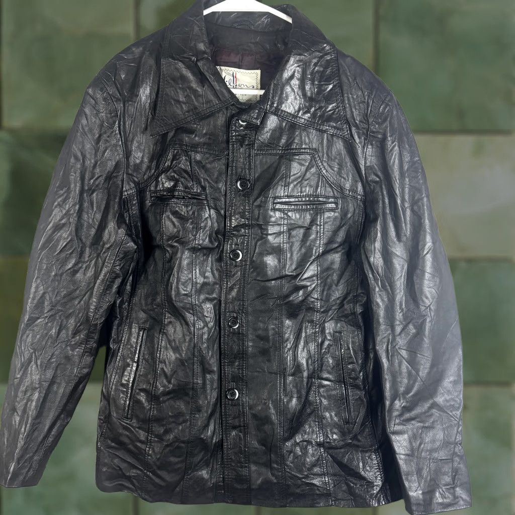 House of CB VINTAGE Wilson's House Of Suede And Leather Jacket Womens Medium Black Button Jacket Size M / US 6-8 / IT 42-44 - 1 Thumbnail