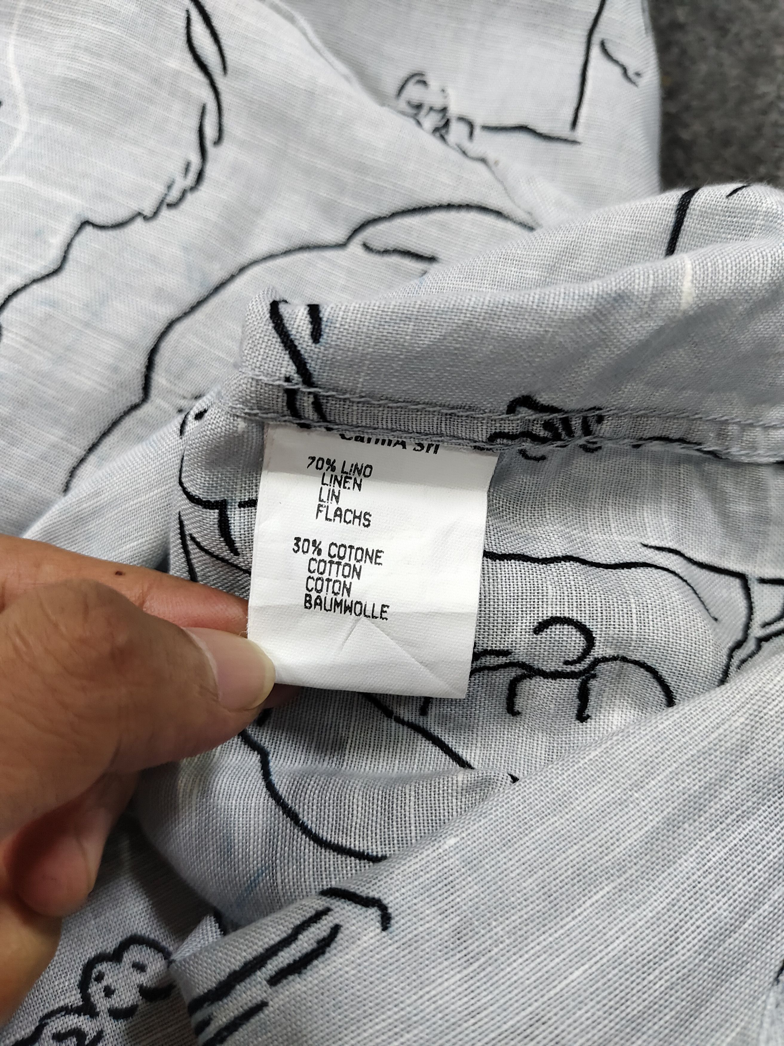 Jean Charles De Castelbajac 90s JC de Castelbajac🔥Cartoon Sketch Art Linen Shirt Size US M / EU 48-50 / 2 - 8 Thumbnail
