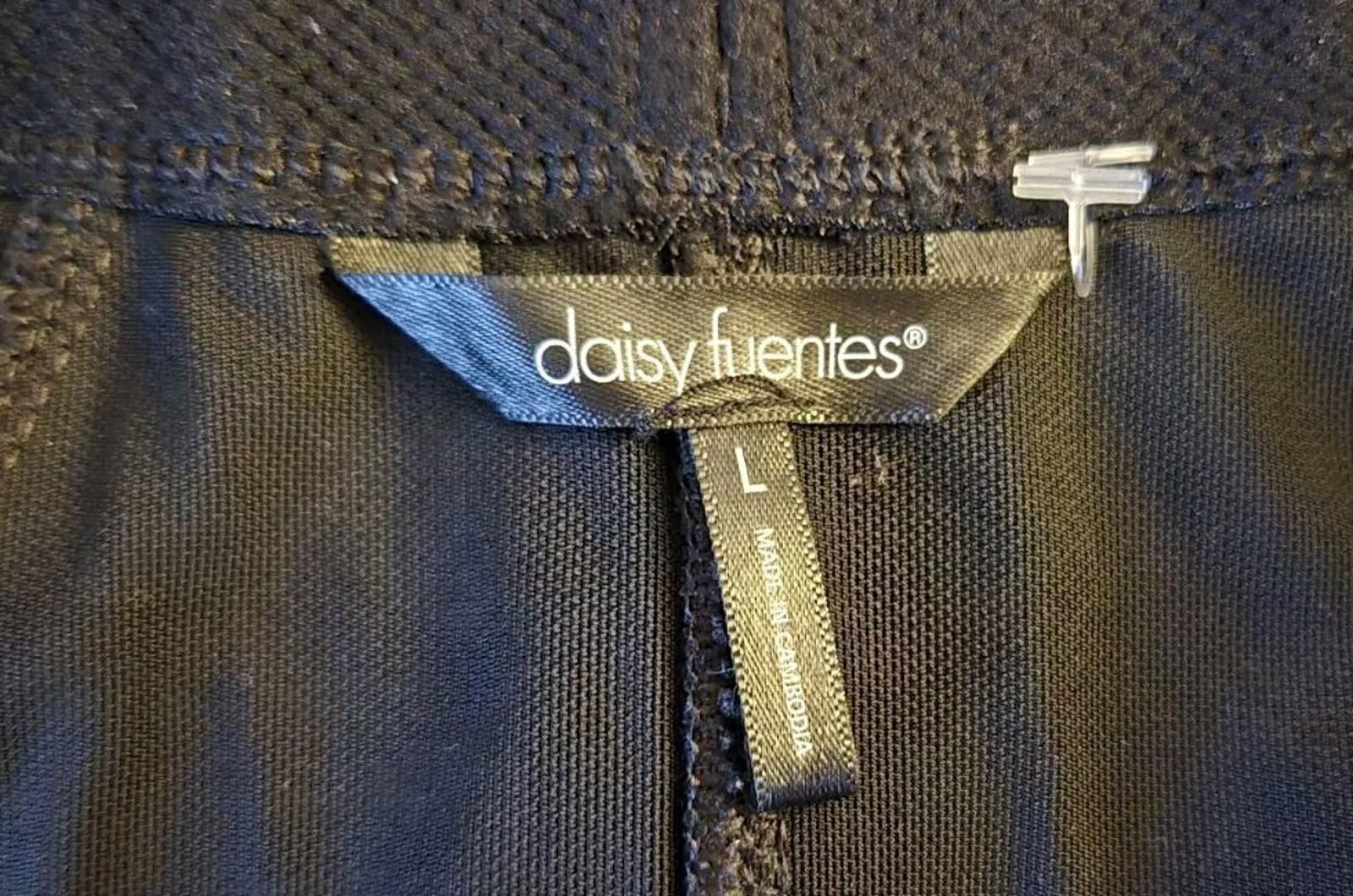 Other Daisy Fuentes Womens Black Onyx Elastic Waist Skirt Size Lar Size 36" / US 14 / IT 50 - 5 Thumbnail