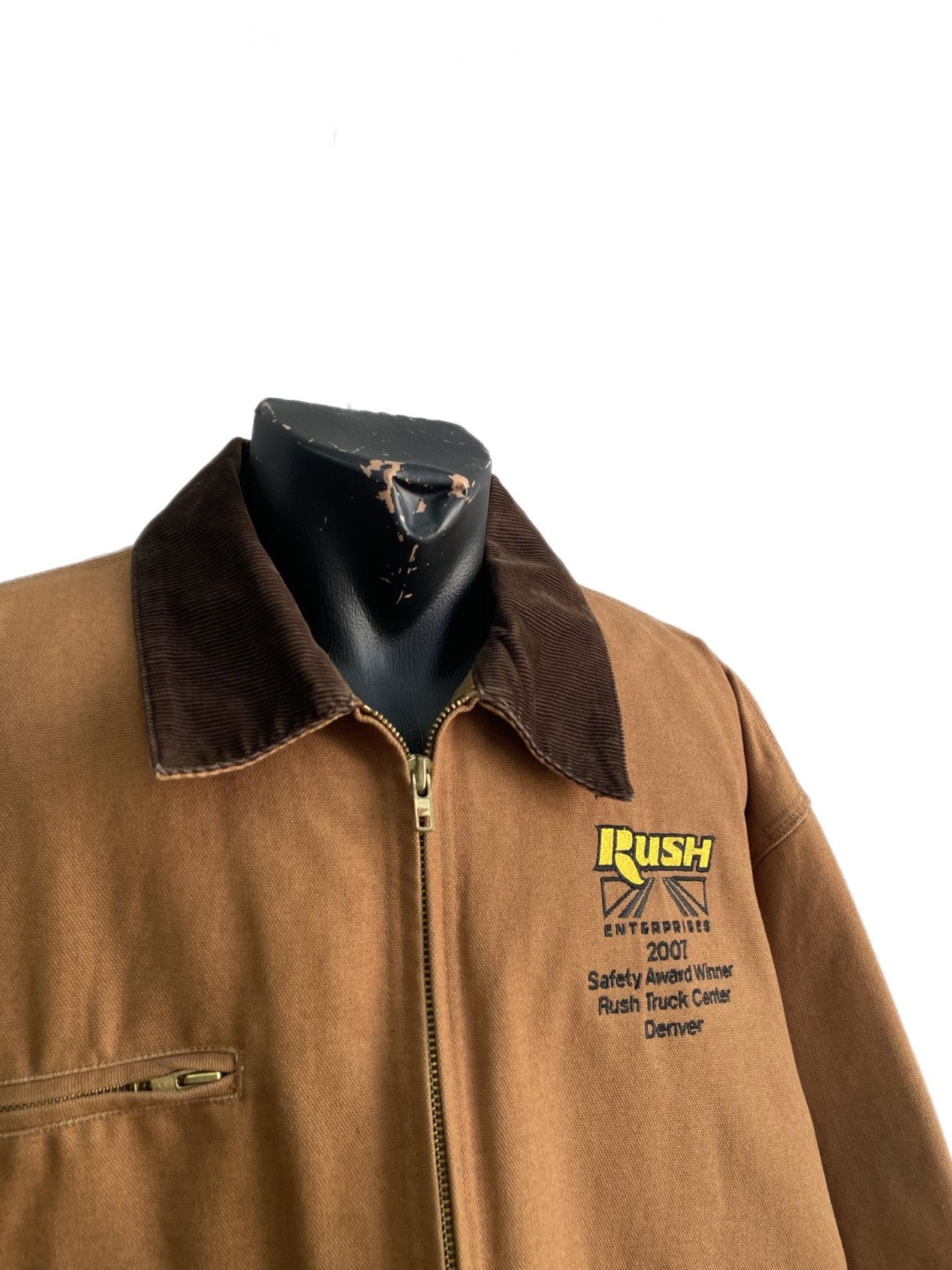 Carhartt Corner Stone Brown Workwear Jacket carhartt Embroidered y2k Size US L / EU 52-54 / 3 - 3 Thumbnail