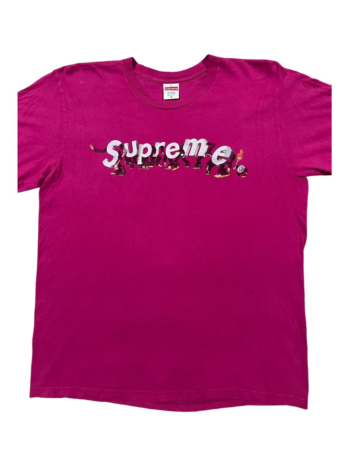 Supreme SS21 Supreme Apes Tees "Pink" Shirt Size US M / EU 48-50 / 2 - 3 Thumbnail