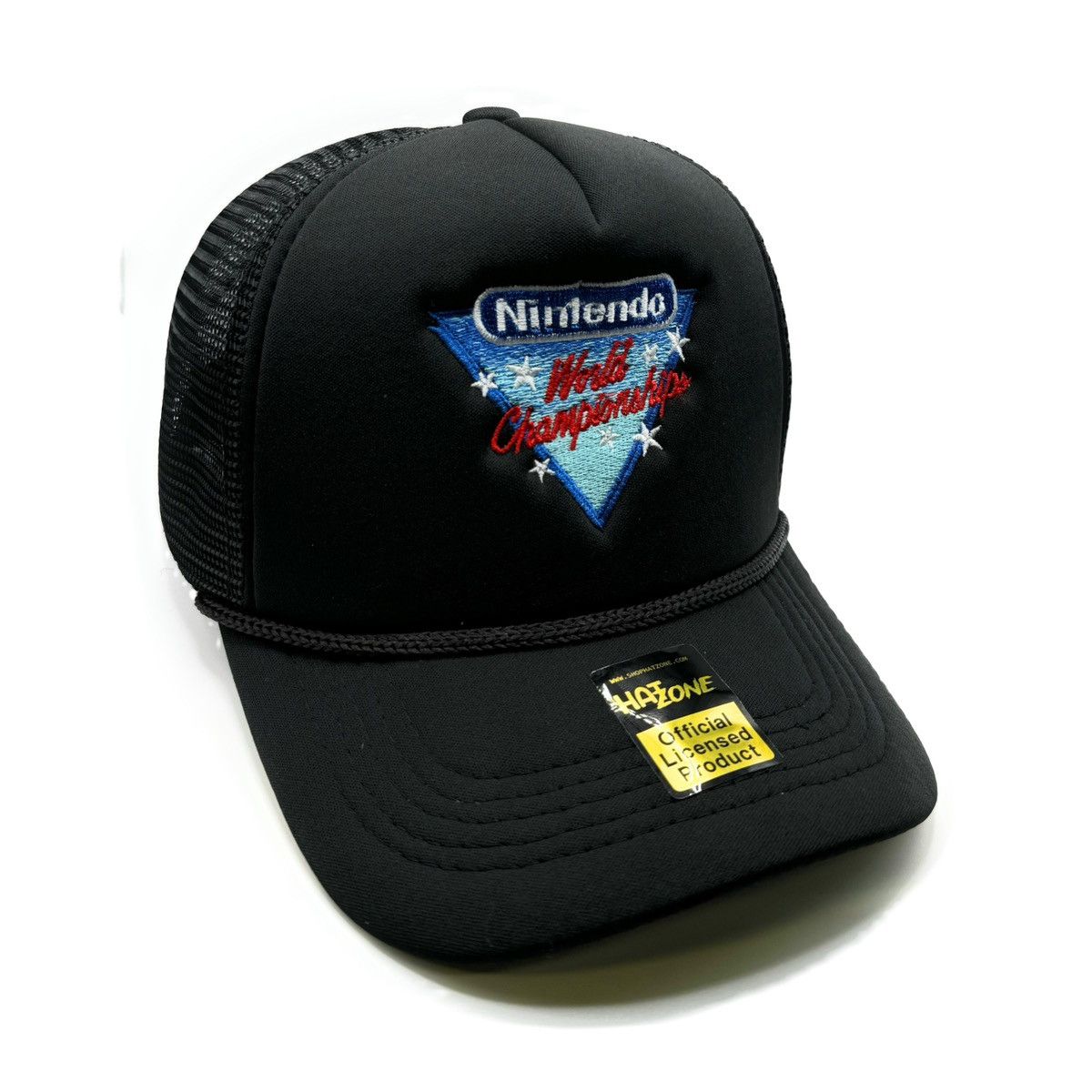 Other Retro NES World Championships Mesh Trucker SnapBack (Black) Size ONE SIZE - 1 Preview