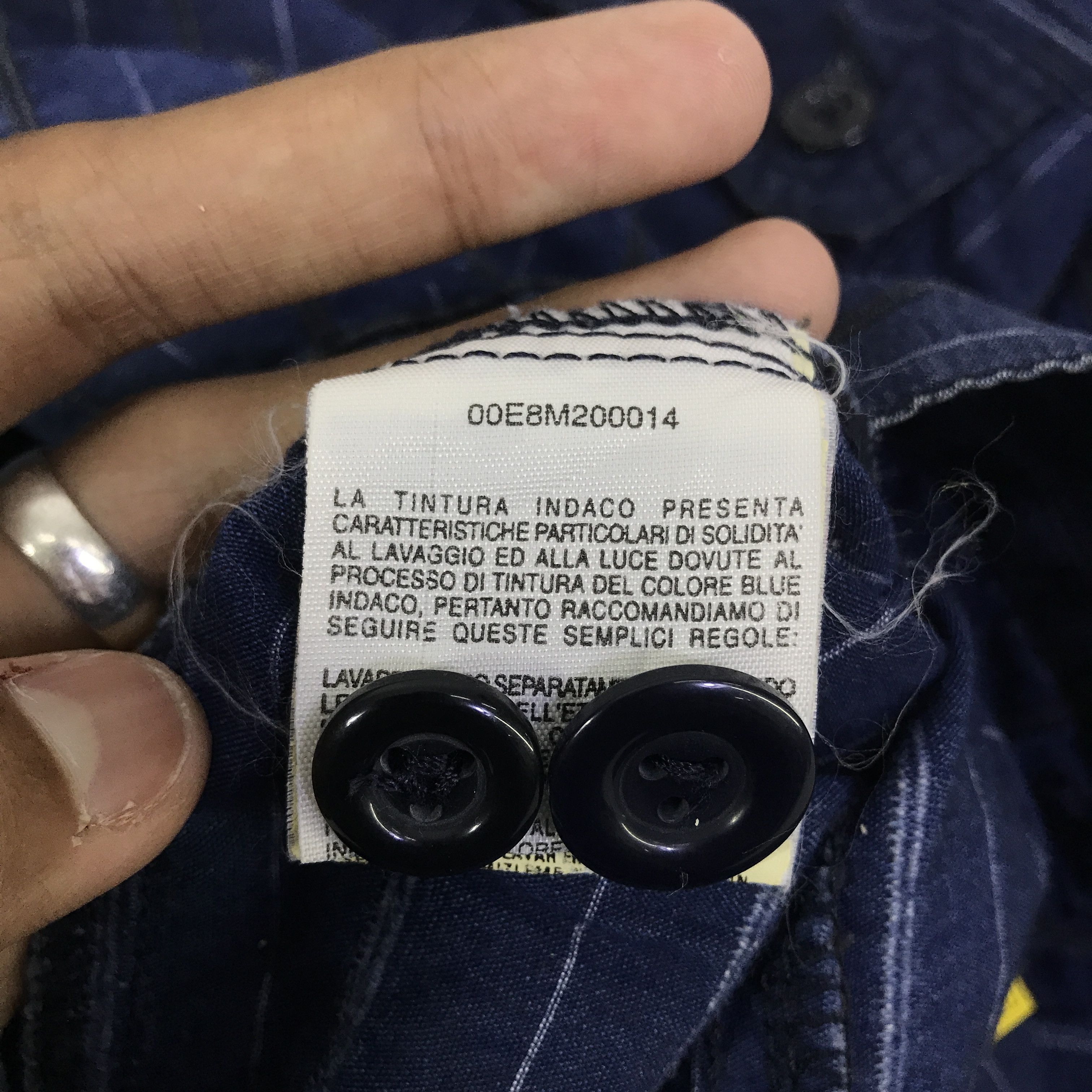 Diesel Vintage Diesel Button Ups indigo Jacket K125B8 Size US L / EU 52-54 / 3 - 17 Thumbnail