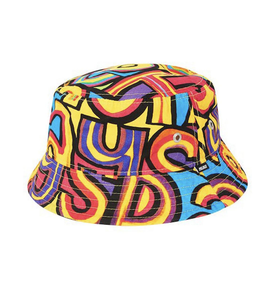 image of Palace Happy Mondays Bucket Hat in Yellow, Men's