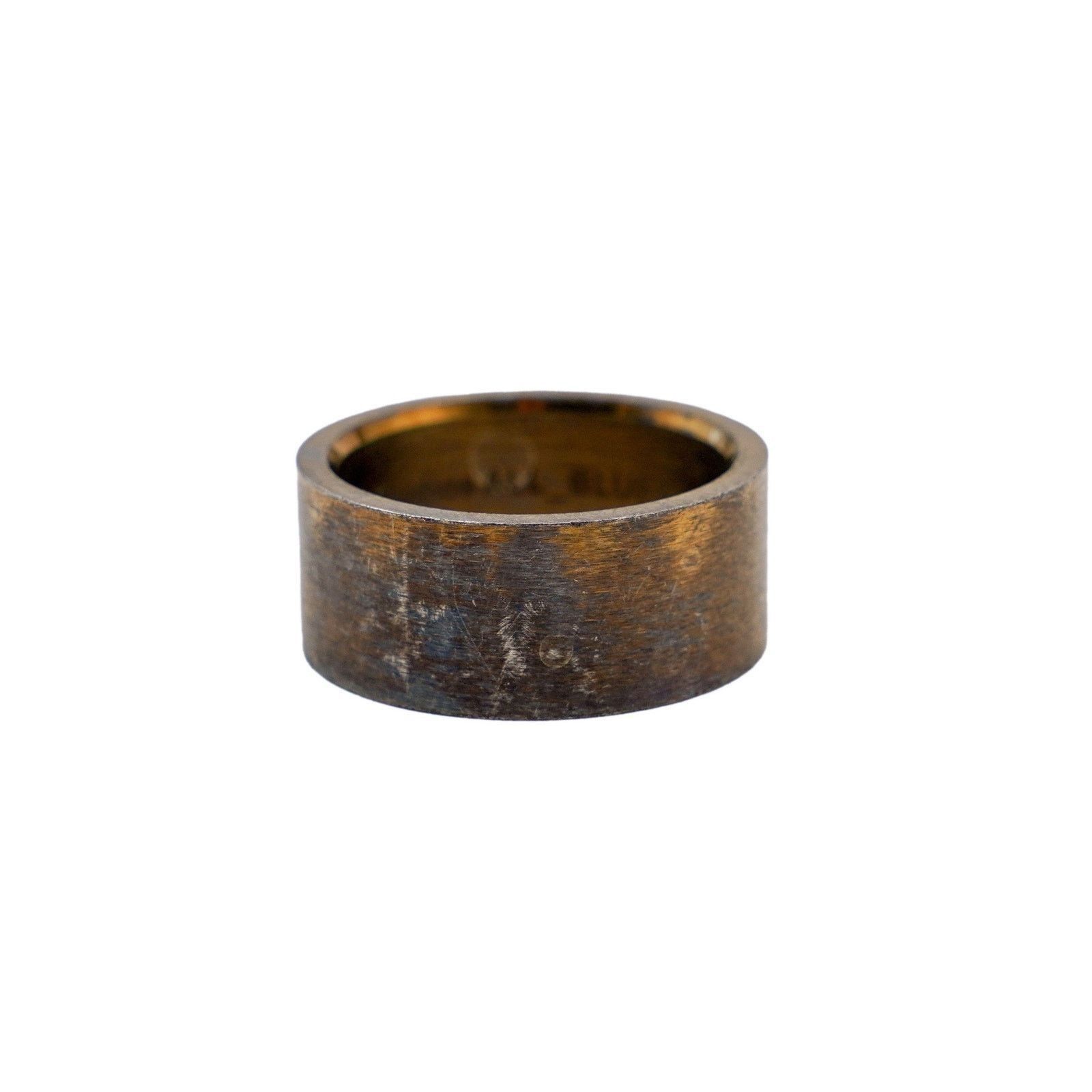 Acne Studios Acne Studios All Blues Bronze Wide Oxidized Sterling Ring Size ONE SIZE - 2 Thumbnail
