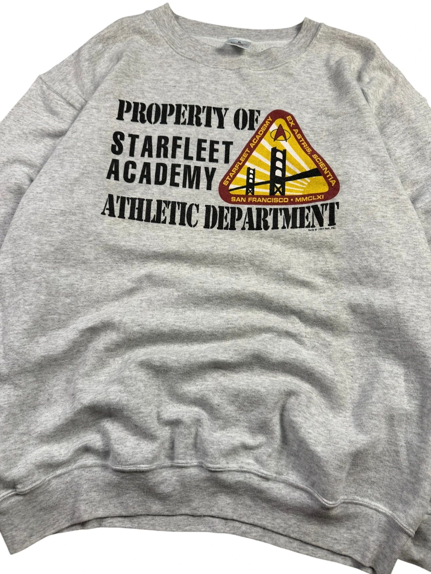 Vintage '97 Star Trek Starfleet Academy University Boxy Sweatshirt Size US XL / EU 56 / 4 - 8 Thumbnail