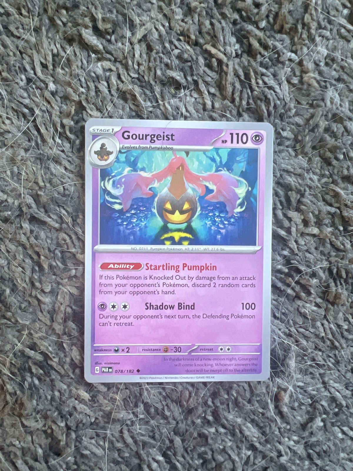 Pokemon 2023 Pokémon Gourgeist Stage 1 Card Size ONE SIZE - 1 Thumbnail