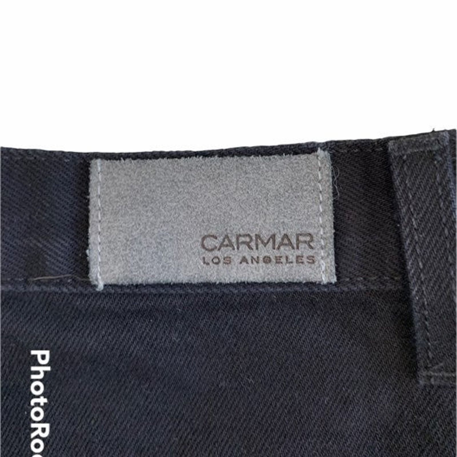 Other Carmar Women's XS Distressed Mini Skirt Black Denim Full Zip Size 26" / US 2 / IT 38 - 5 Thumbnail
