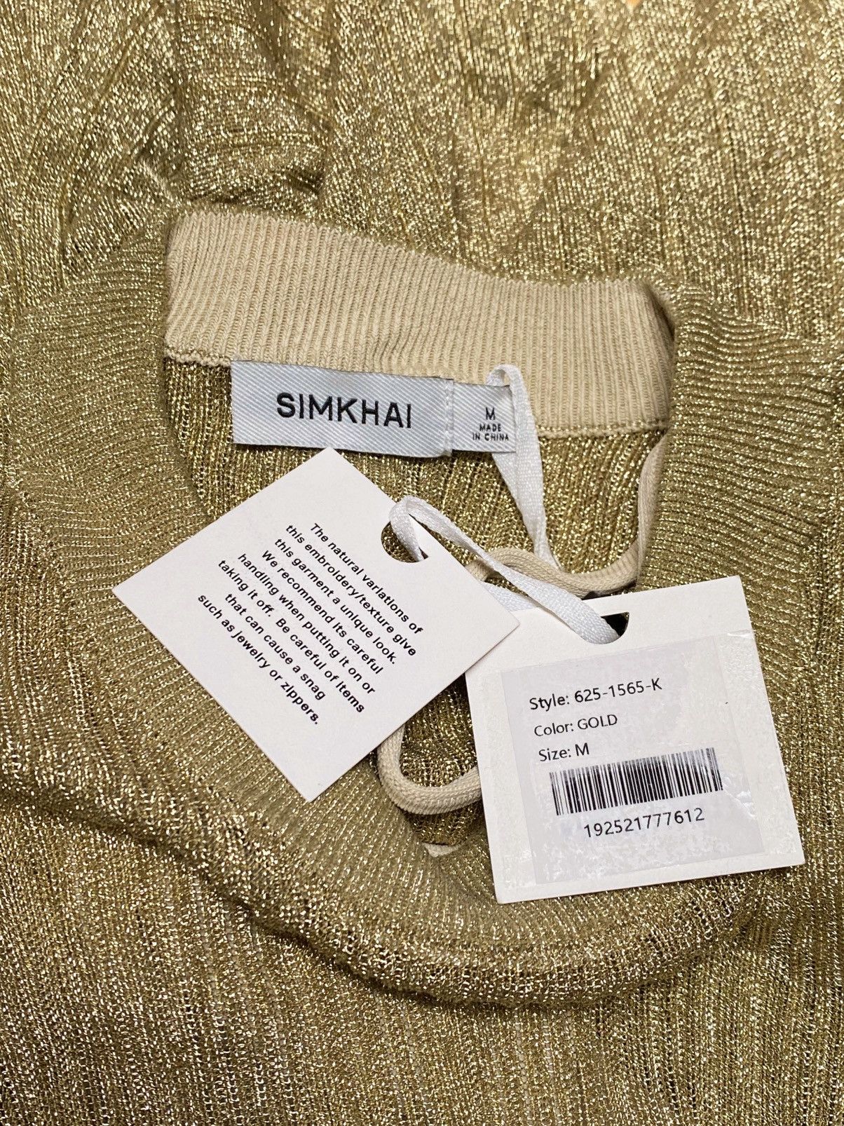 Simkhai SIMKHAI Zelda Metallic Flared Hem Rib-Knit Minidress size M Size M / US 6-8 / IT 42-44 - 14 Thumbnail
