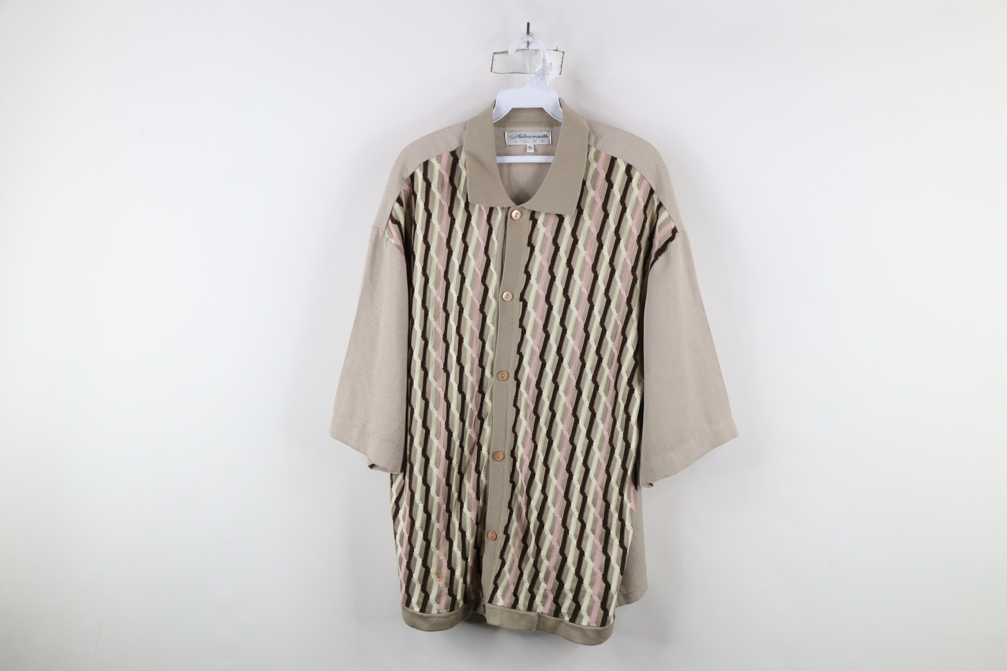 Vintage Vintage 90s Coogi Rockabilly Knit Collared Button Shirt Size US XL / EU 56 / 4 - 1 Thumbnail