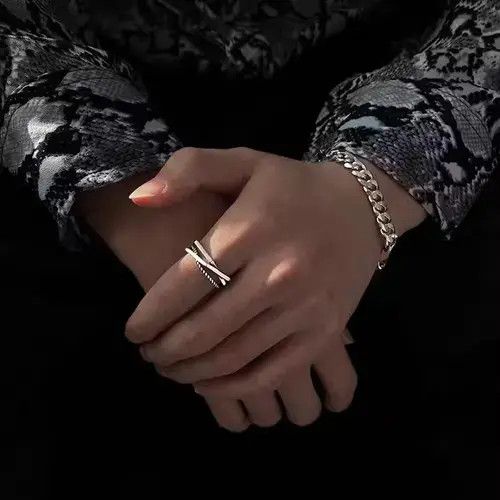 Designer × Vintage Retro punk ring Size ONE SIZE - 1 Thumbnail