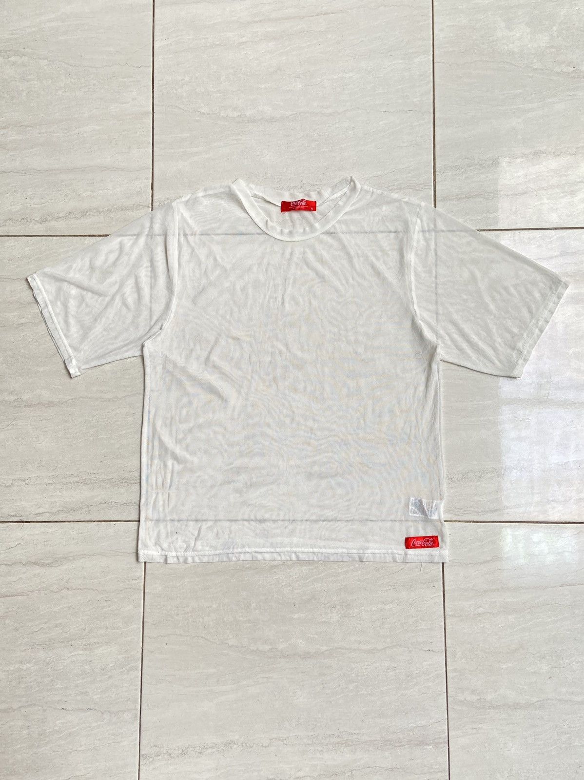 Coca Cola COCA COLA White Mesh T-shirt Size US M / EU 48-50 / 2 - 5 Thumbnail