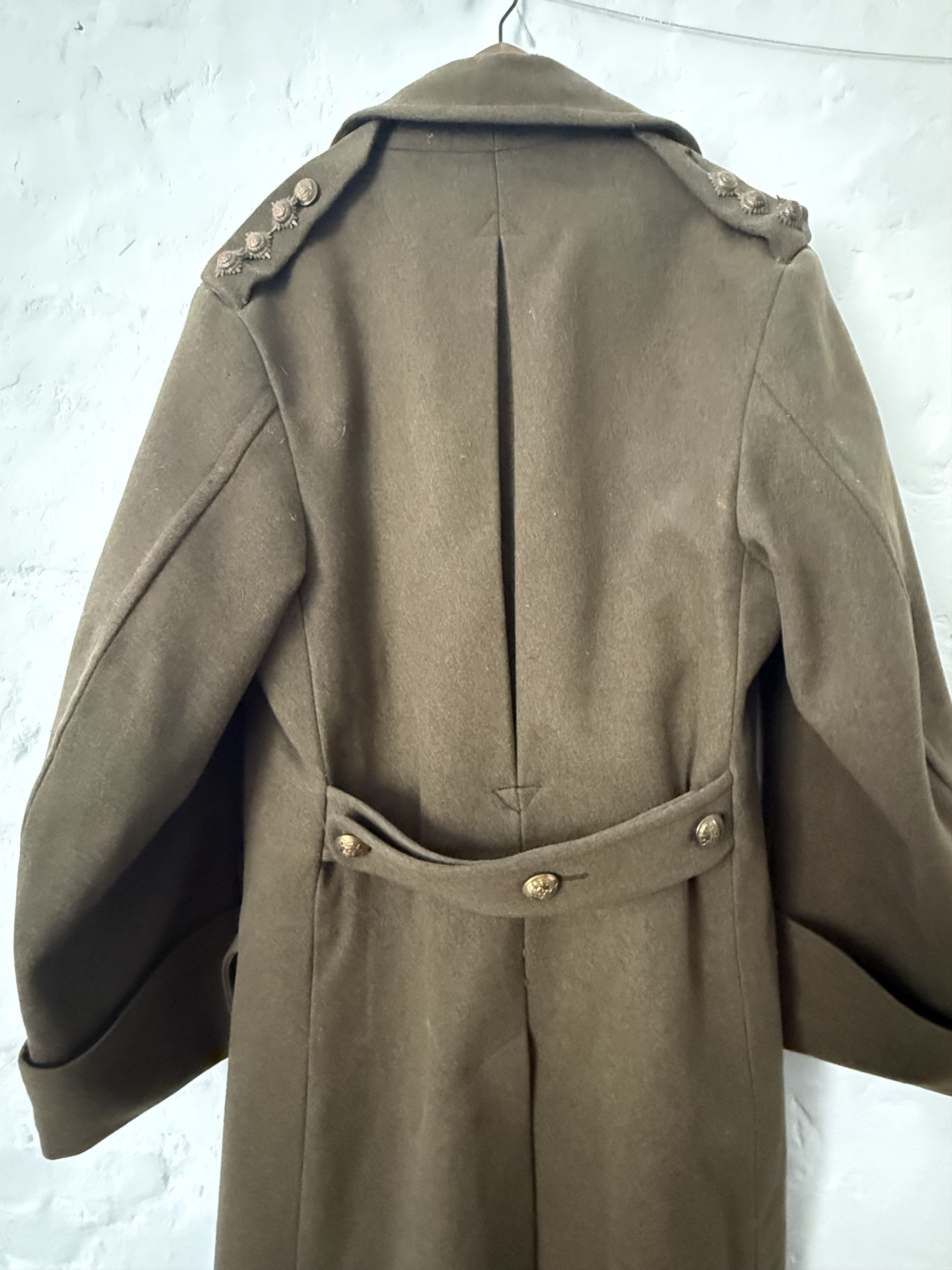 Vintage Antique British Military Archive Greatcoat WW1 Era Size US XXL / EU 58 / 5 - 5 Thumbnail