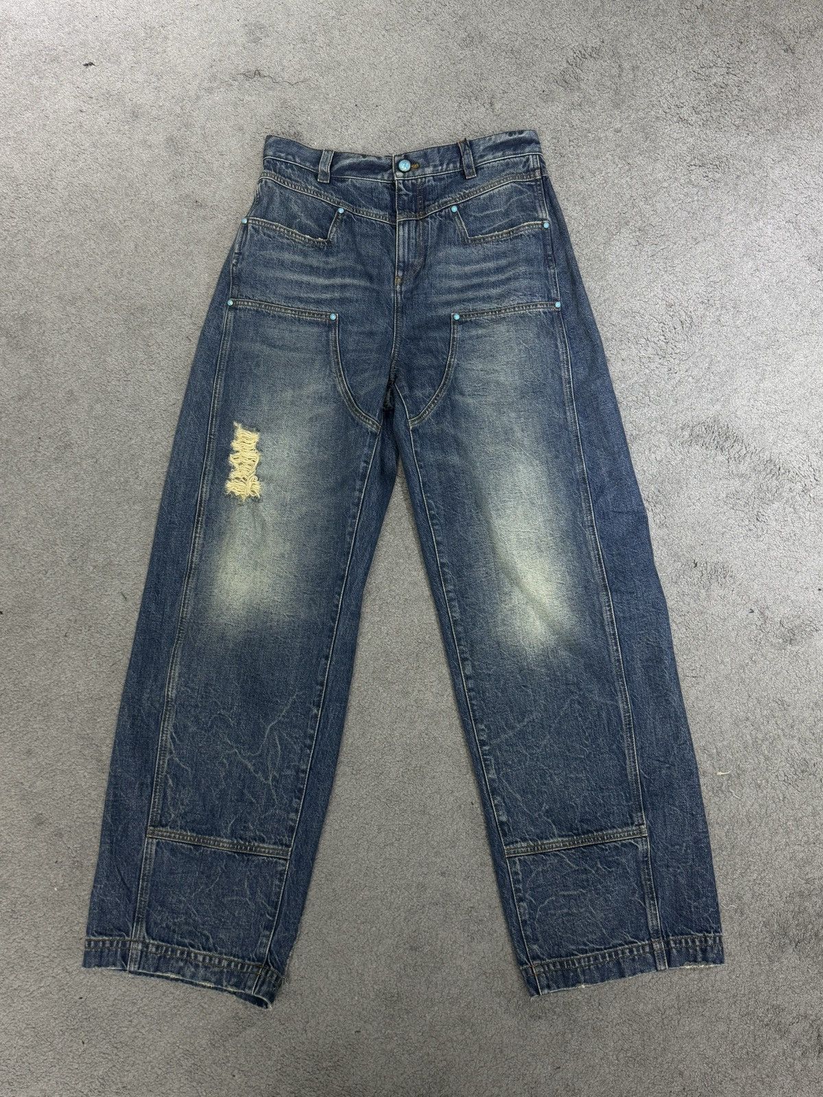 Louis Vuitton Louis Vuitton 24fw turquoise jeans Size US 29 - 1 Thumbnail