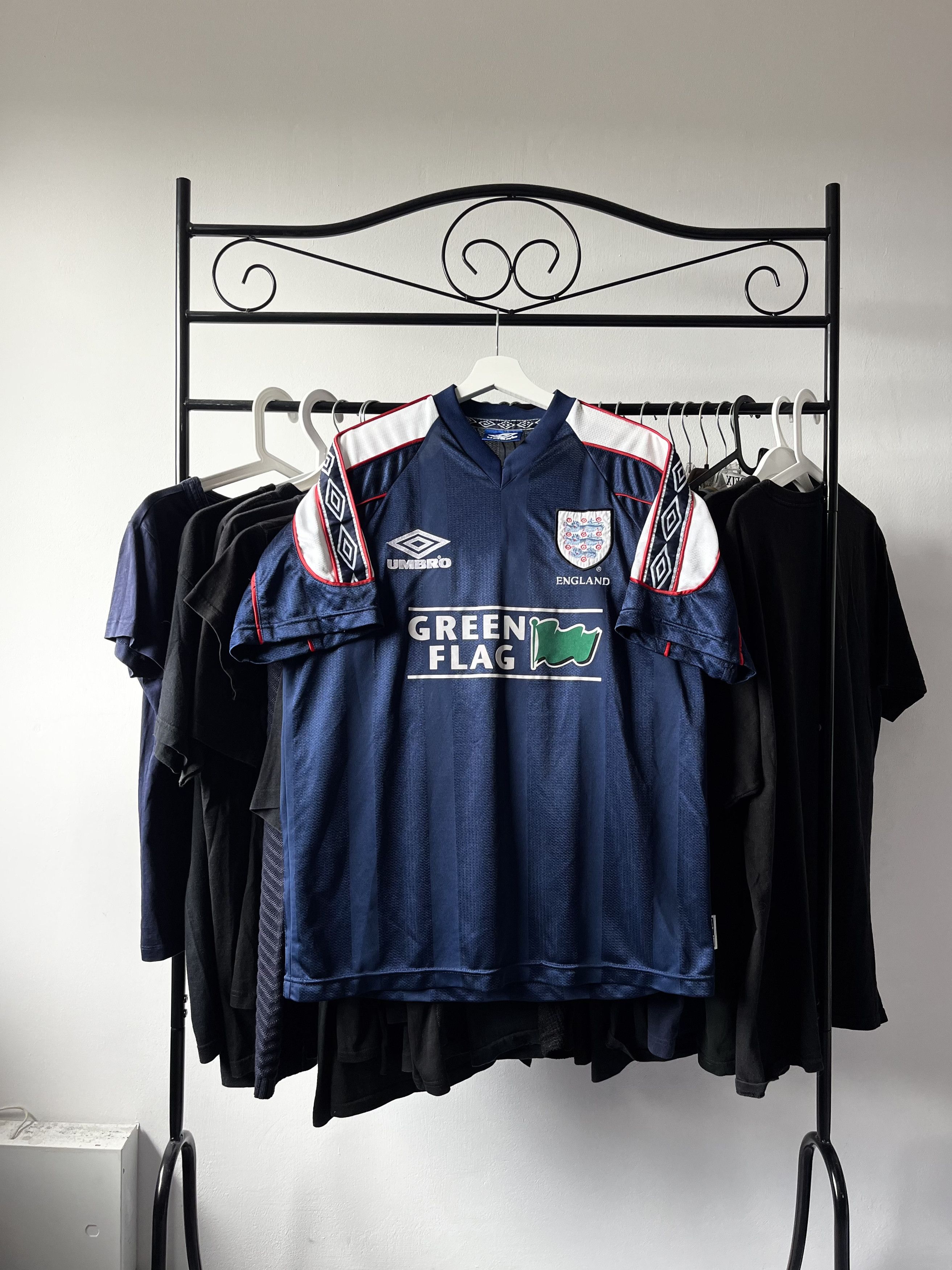 Vintage Vintage jersey training England 1997 1998 97/98 Green Flag Size US L / EU 52-54 / 3 - 1 Thumbnail