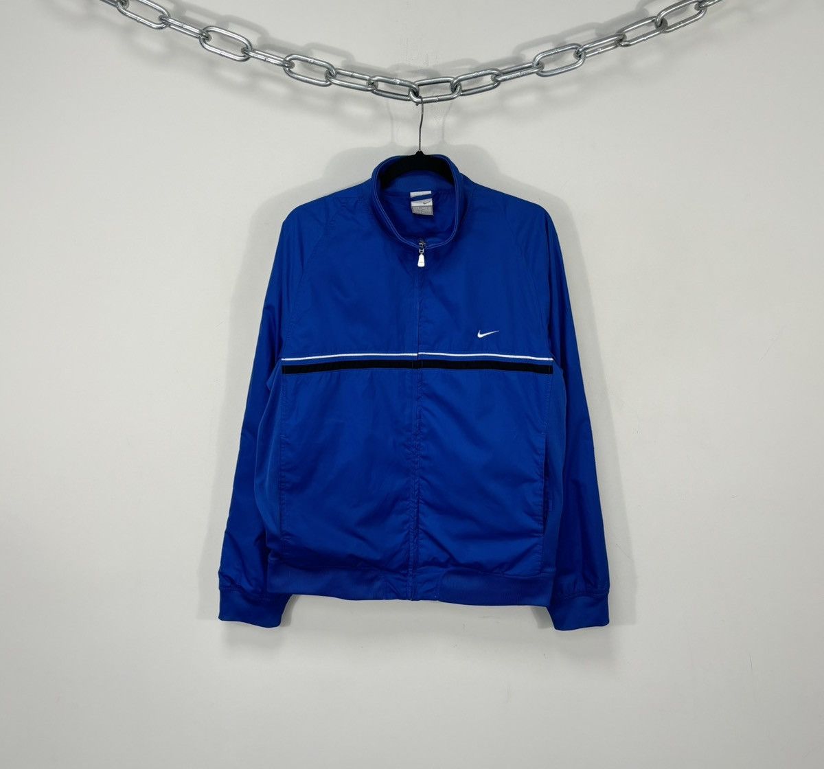 Nike Vintage Nike Y2K Blue Retro Hype Full Zip Track Jacket Size US L / EU 52-54 / 3 - 1 Thumbnail