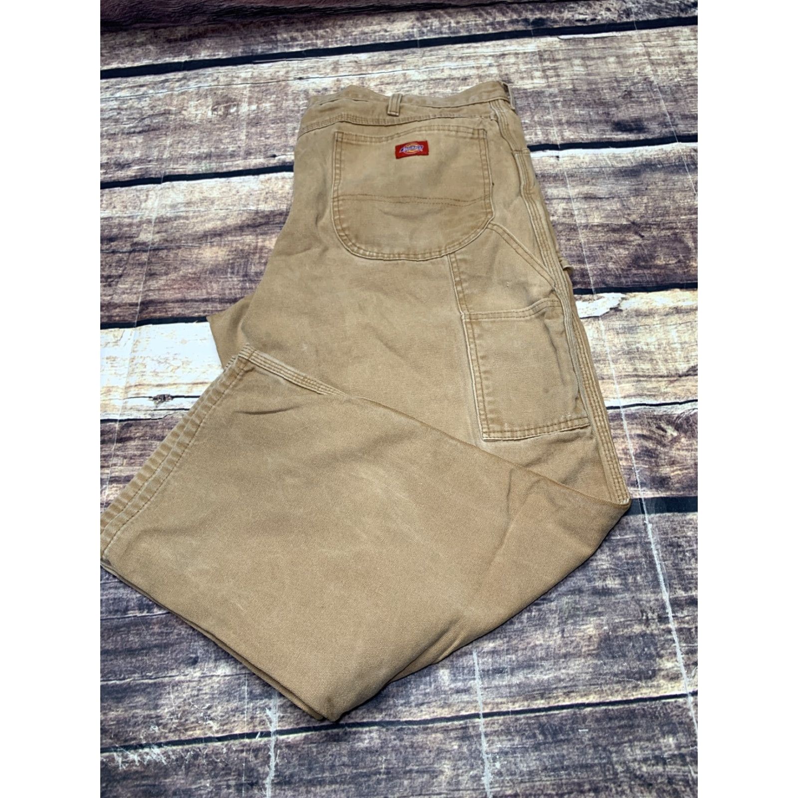 Dickies DICKIES Carpenter Pants Jeans Brown Duck Mens Size 40 x 28.5 Work Construction Pants Carpenter Brown Duck Mens 40x28.5 Size US 40 / EU 56 - 2 Thumbnail