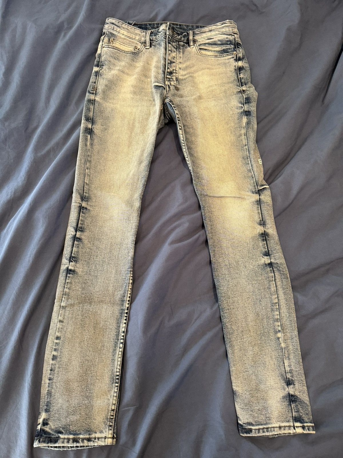 Ksubi Skinny Slim Fit Jeans Dirty Aged Blue Wash Sz 30