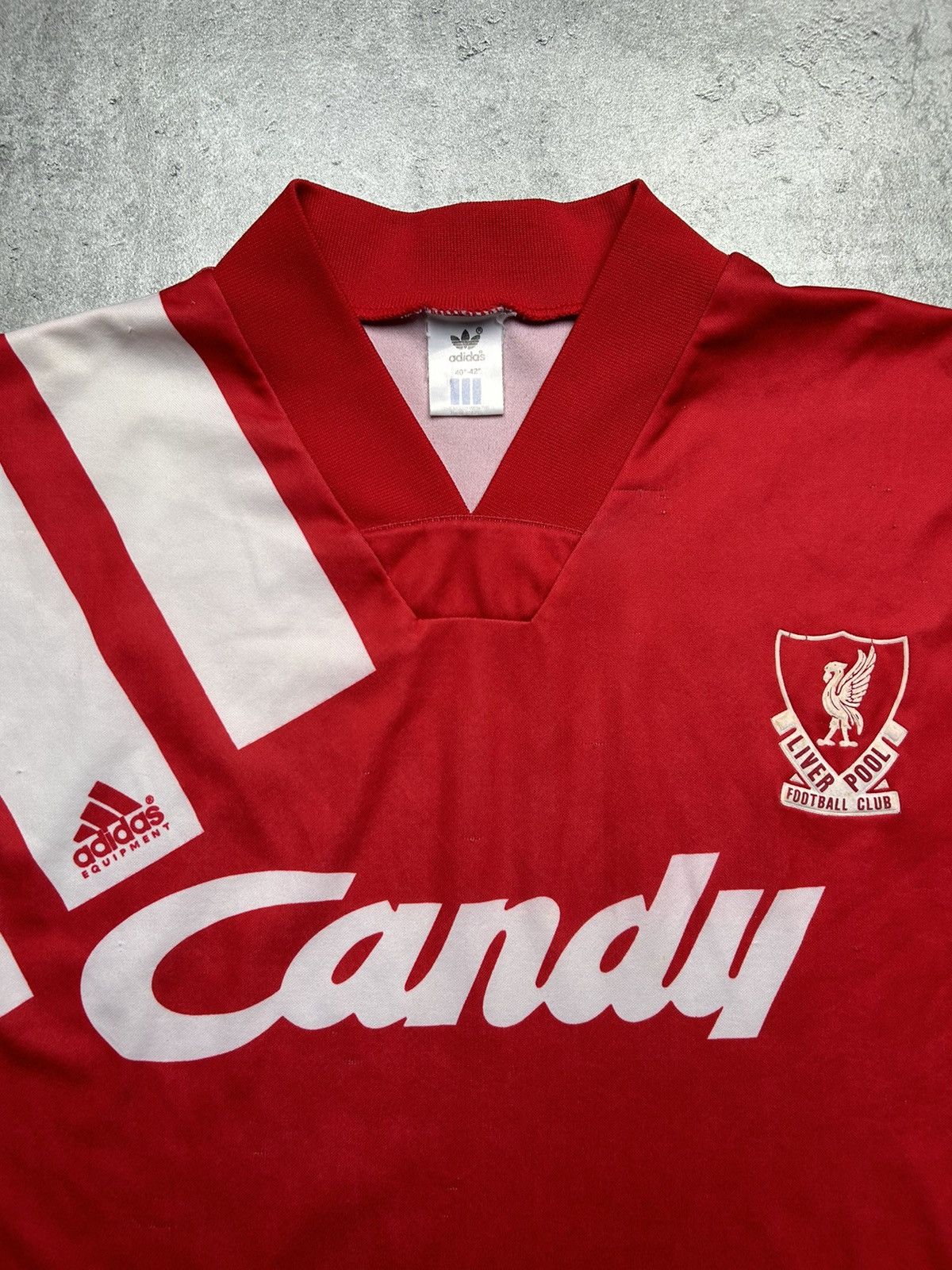 Adidas Vintage 1991-92 Home Shirt Adidas Liverpool Candy Size US M / EU 48-50 / 2 - 4 Thumbnail