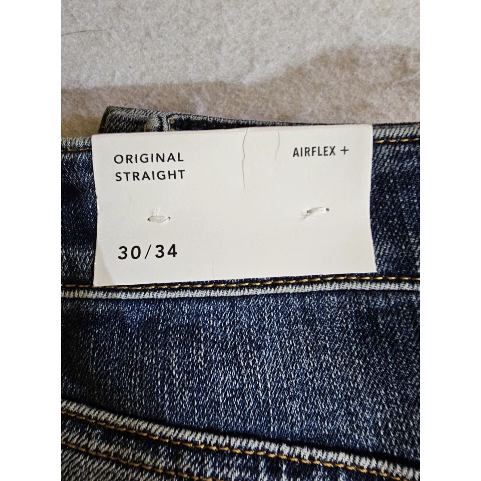 American Eagle Outfitters VINTAGE NWT American Eagle Airflex+ Original Straight Destroyed Dark Denim Jeans 30x34 Mens Size US 30 / EU 46 - 2 Thumbnail