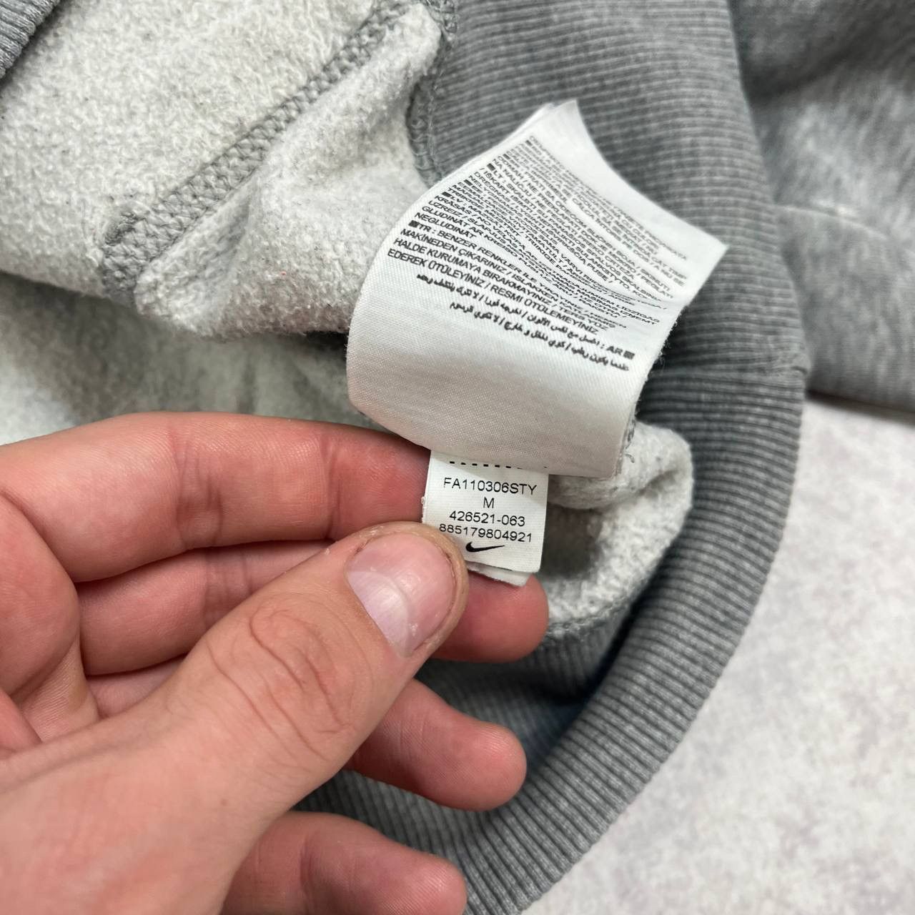 Nike × Vintage Vintage Nike 72 Logo Basic Hoodie Grey Y2K Size US M / EU 48-50 / 2 - 6 Thumbnail