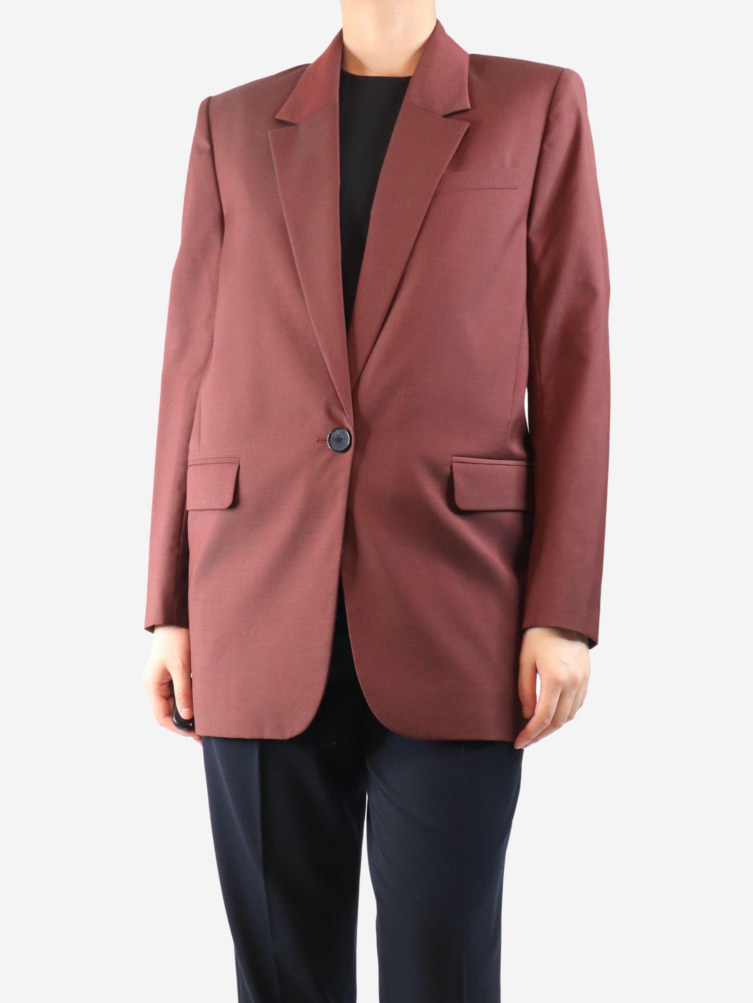 Other Dark rust single-breasted blazer - UK 8 Size S / US 4 / IT 40 - 1 Thumbnail