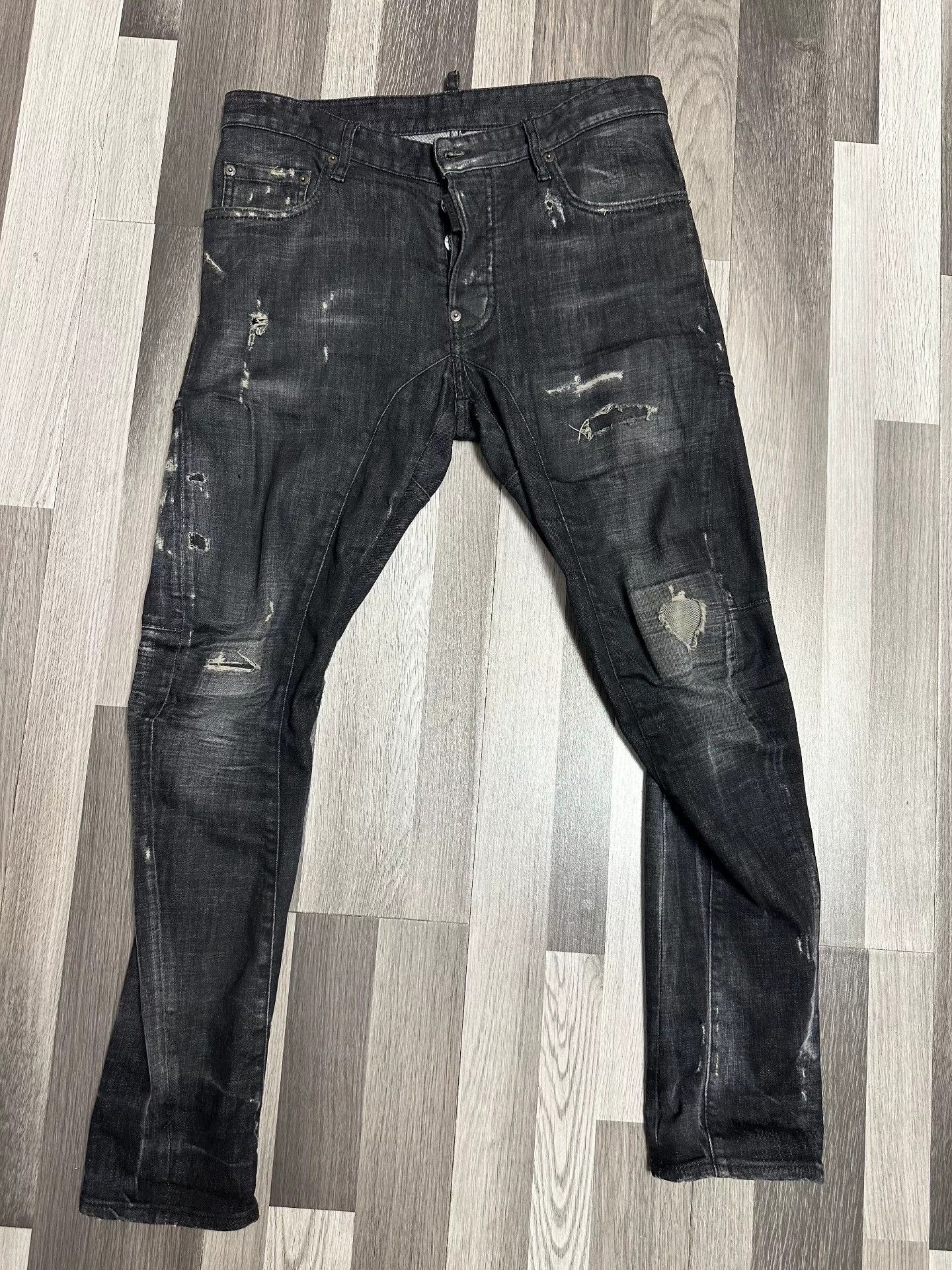 Dsquared2 DSquared2 Black Distressed Denim Jeans 46 Size US 30 / EU 46 - 1 Thumbnail