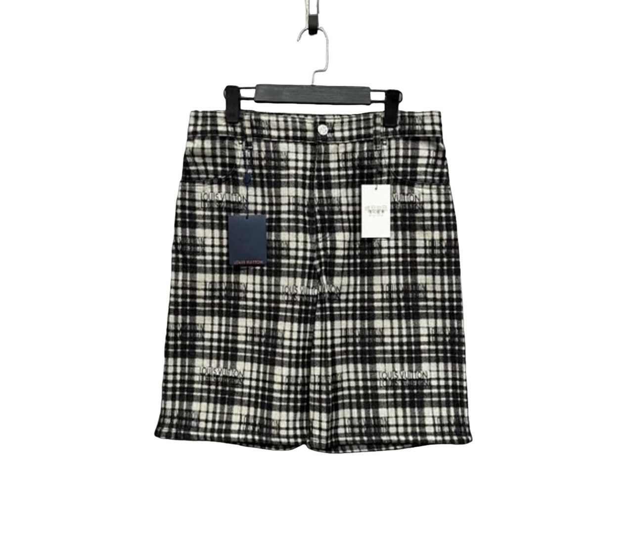 Louis Vuitton Louis Vuitton Embroidered Check Denim Shorts 30 Size US 30 / EU 46 - 1 Thumbnail