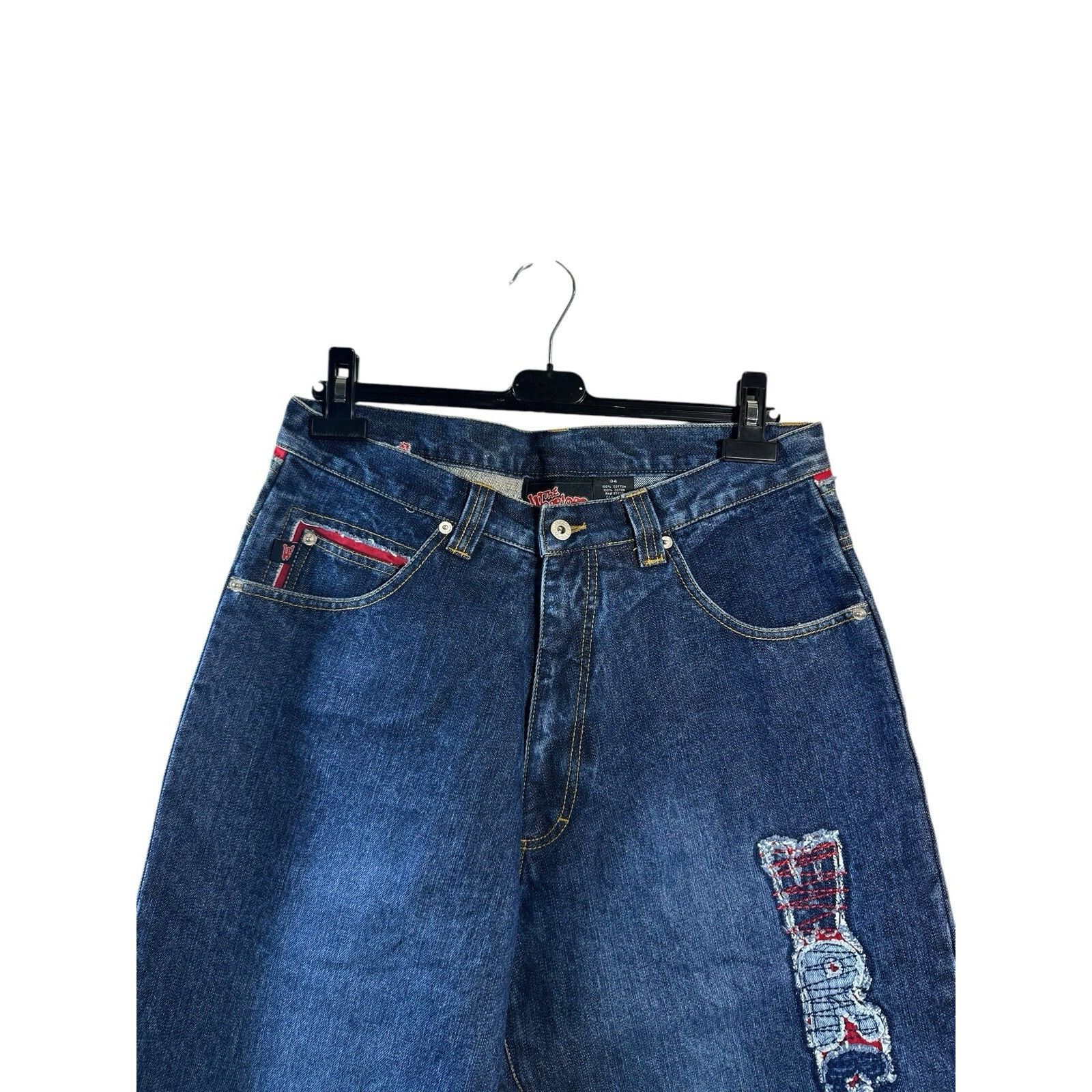 Other Vintage Johnny Blaze X The Warriors Rare Cargo Denim Jeans Y Size US 34 / EU 50 - 3 Thumbnail