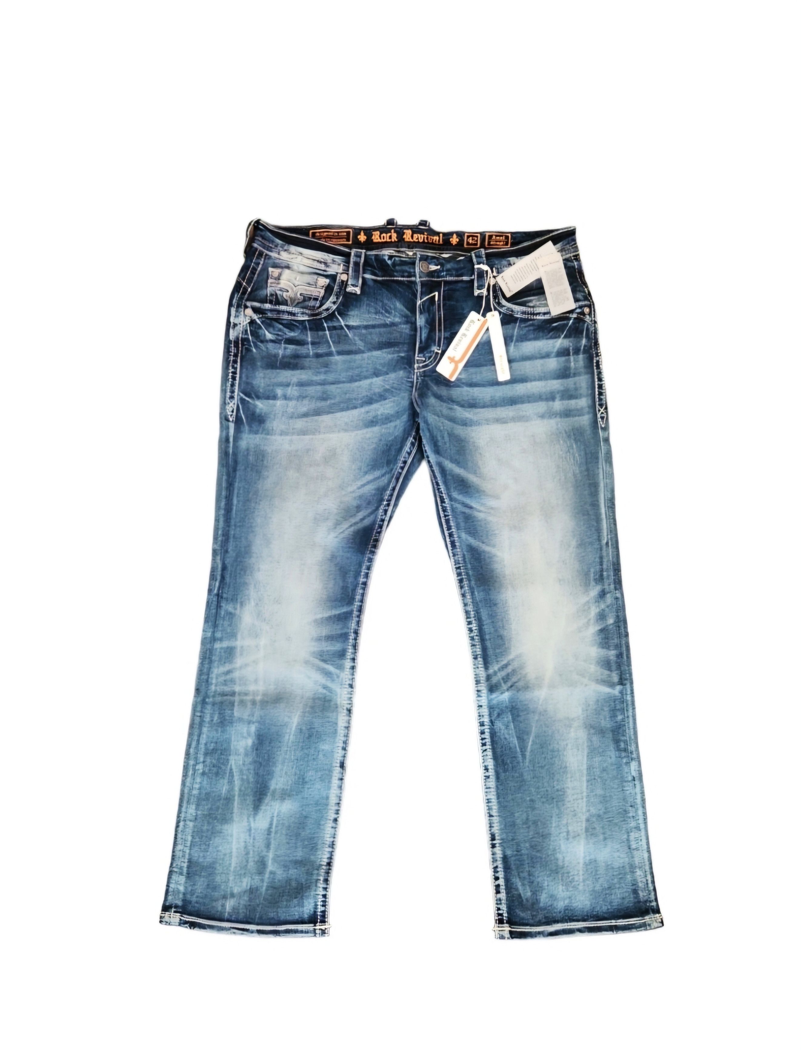 Rock Revival Rock Revival Amal Straight jeans Stretch Dark Wash $220 42 Size US 42 / EU 58 - 10 Thumbnail