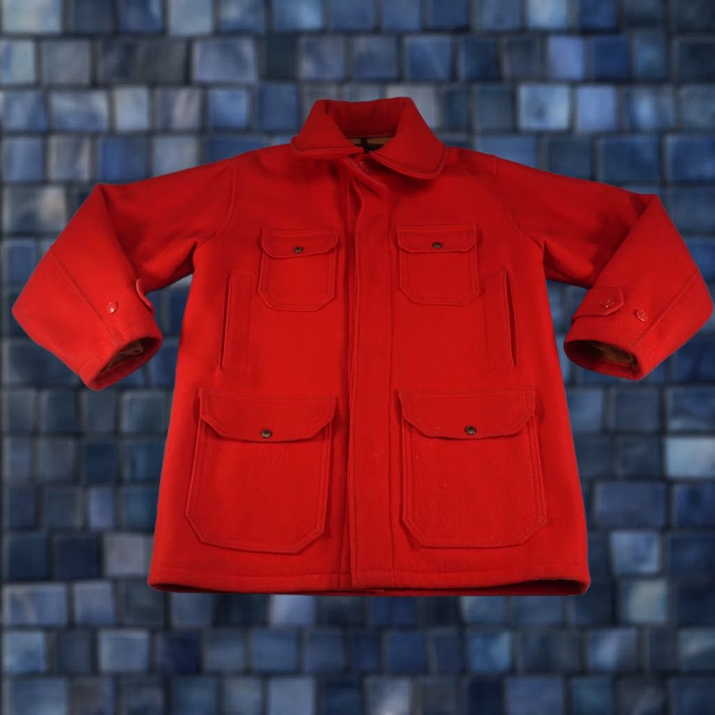 Vintage VINTAGE Woolrich Coat Mens 40 Red Wool Mackinaw Cruiser Cargo Field Hunting 60s Size US XXS / EU 40 - 1 Thumbnail