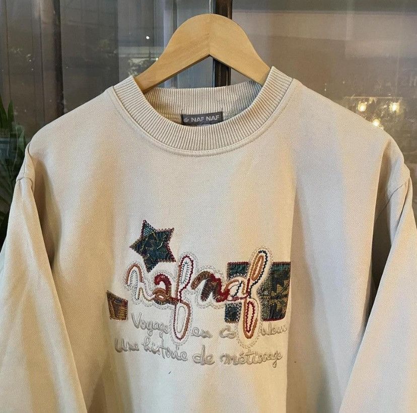 Other Naf Naf Rare Vintage Embroidered Sweatshirt y2k retro Size ONE SIZE - 1 Thumbnail