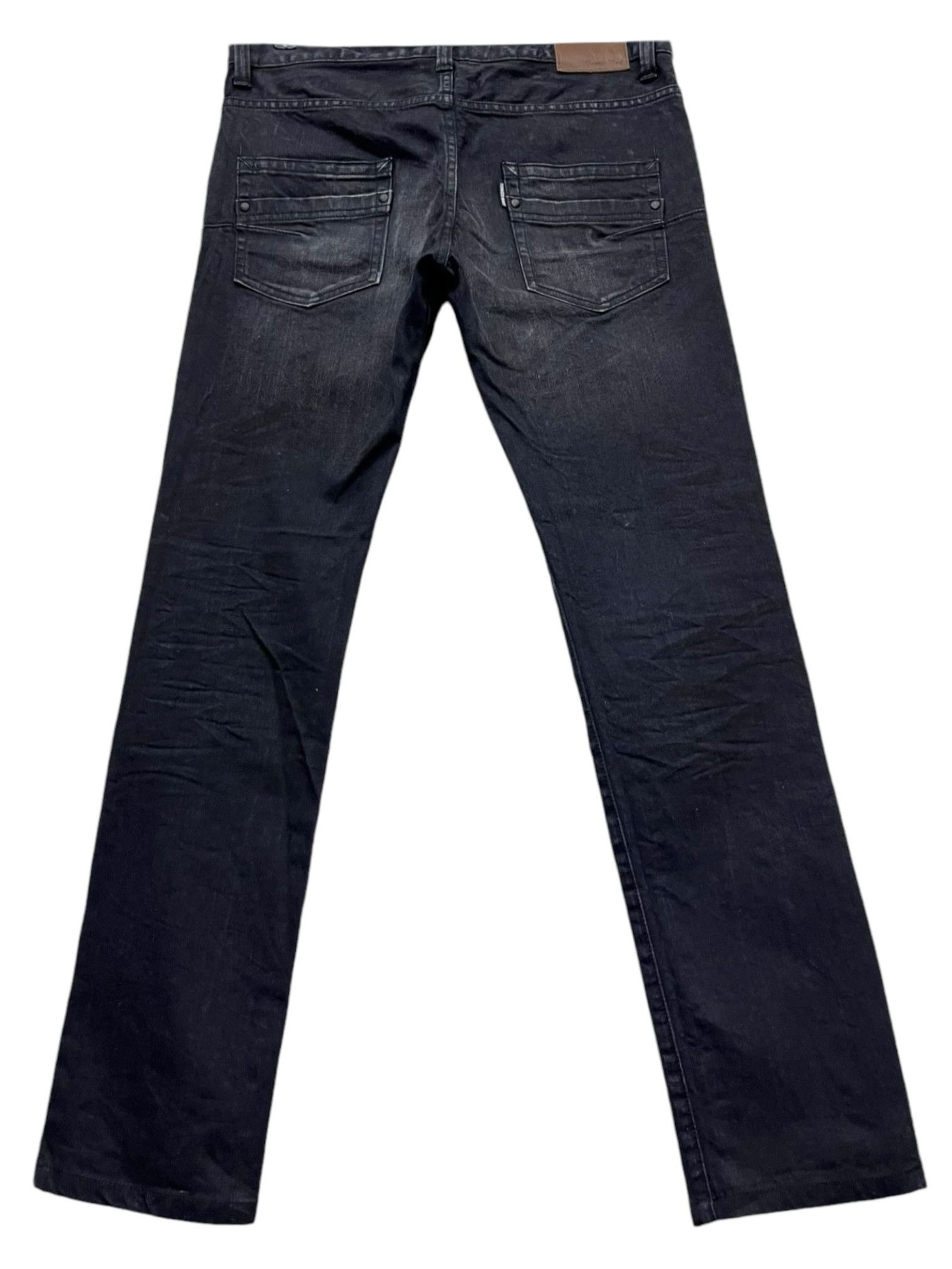 Tornado Mart 🔥Vintage TORNADO MART JAPAN Black Clawmark Slim Fit Denim Size US 31 - 3 Thumbnail