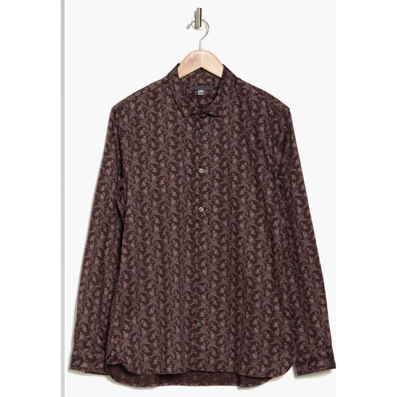 John Varvatos John Varvatos Mens Red Wine Ross Collared Floral Button Up S Size US XXL / EU 58 / 5 - 7 Thumbnail