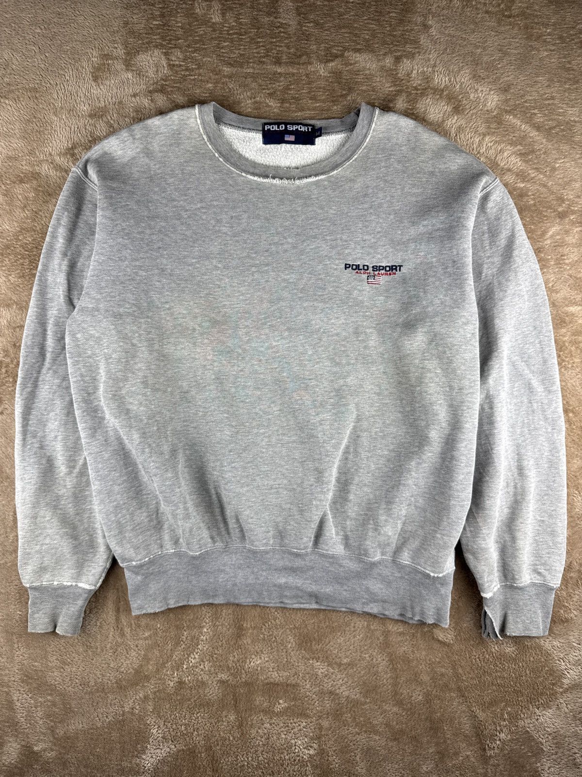 Polo Ralph Lauren Vtg Polo Sport Ralph Lauren Distressed Stains Style 90s Rare Size US M / EU 48-50 / 2 - 2 Thumbnail