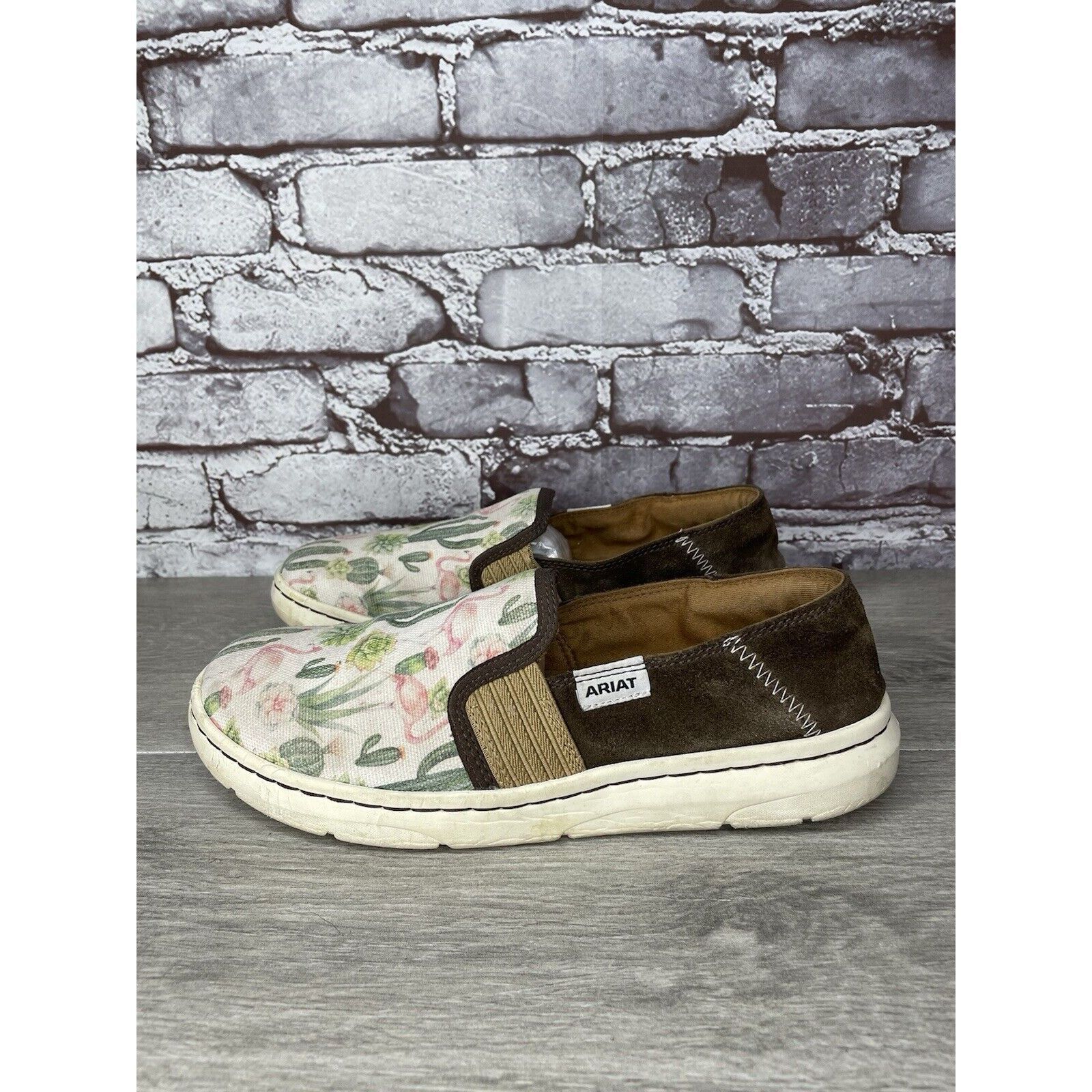 Ariat Ariat Ryden Cactus Flamingo Print Slip On Casual Shoes Wome Size US 8.5 / IT 38.5 - 9 Thumbnail