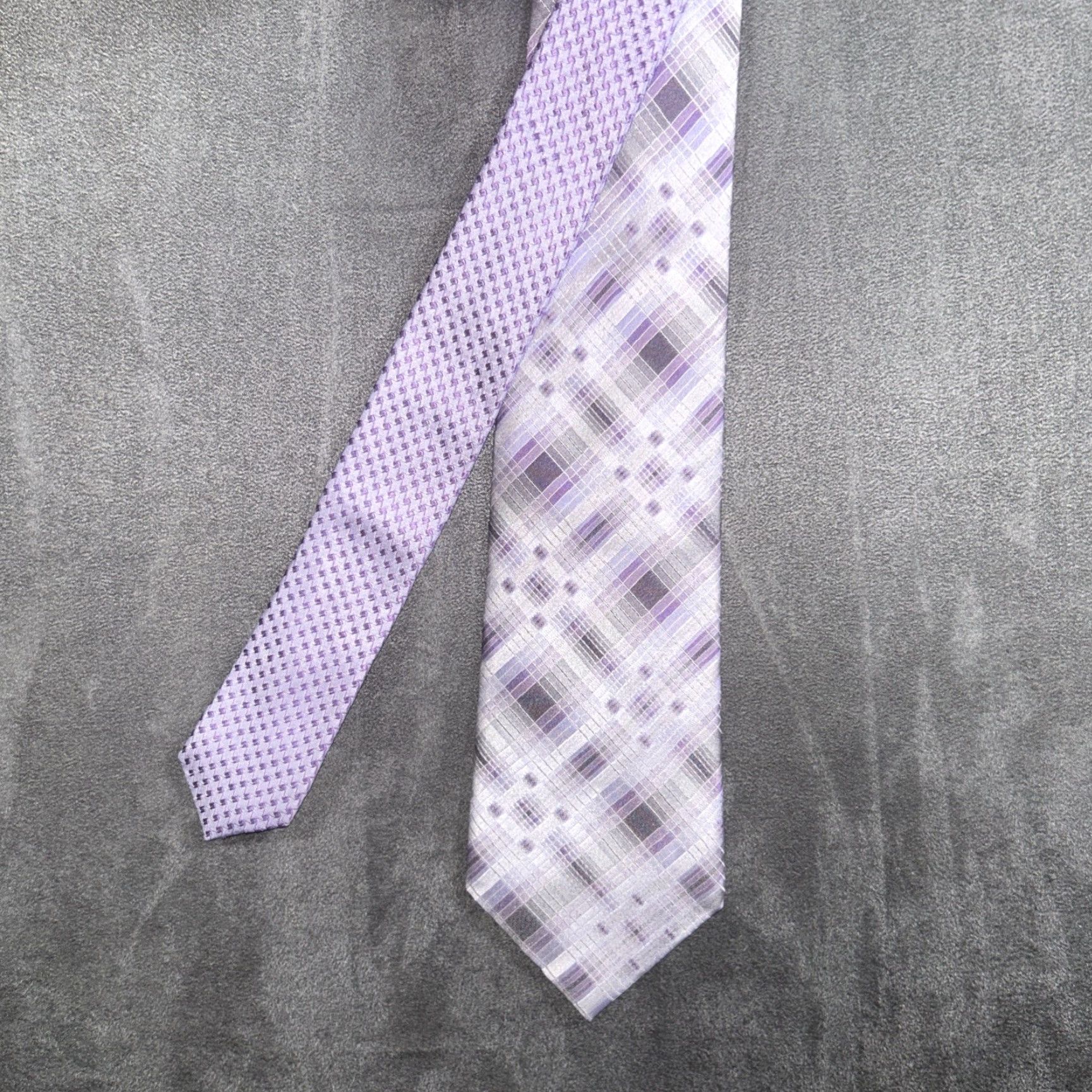 BUGATCHI Bugatchi Necktie Purple Striped Silk Made in Italy Size ONE SIZE - 2 Thumbnail