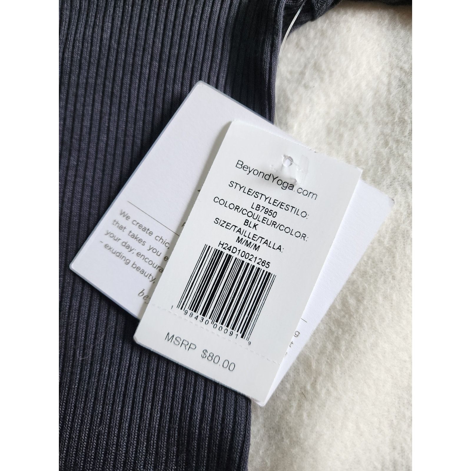 Beyond Yoga Beyond Yoga NWT M Black Mock Neck Long Sleeve Ribbed Top Size M / US 6-8 / IT 42-44 - 6 Thumbnail