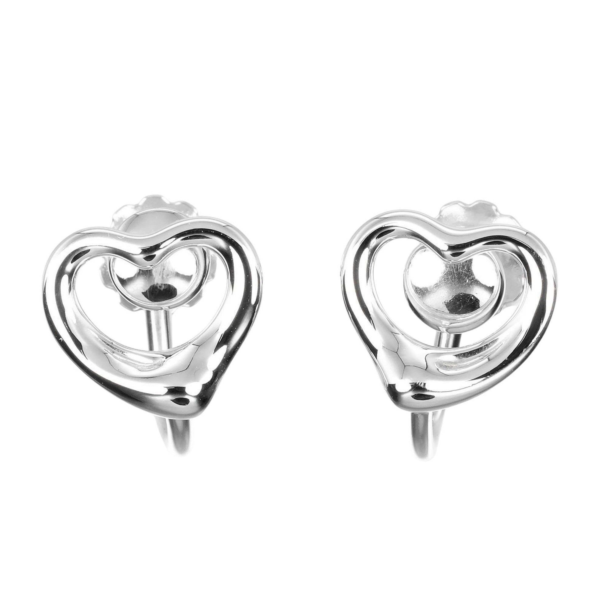 Tiffany & Co. Heart Earrings 925 Silver Approx. 2.5g