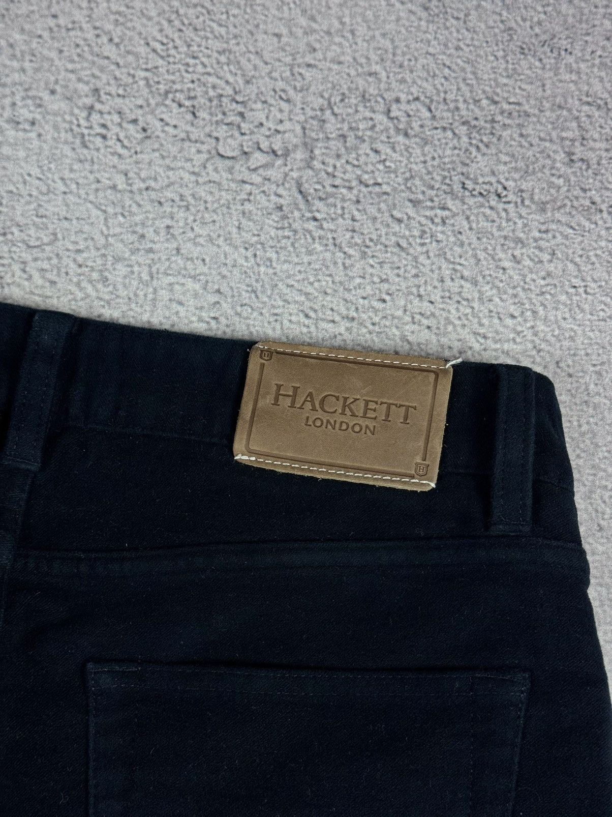 Hackett HACKETT London Velour Cotton Navy Blue Chino Pants Trousers Size US 31 - 17 Thumbnail