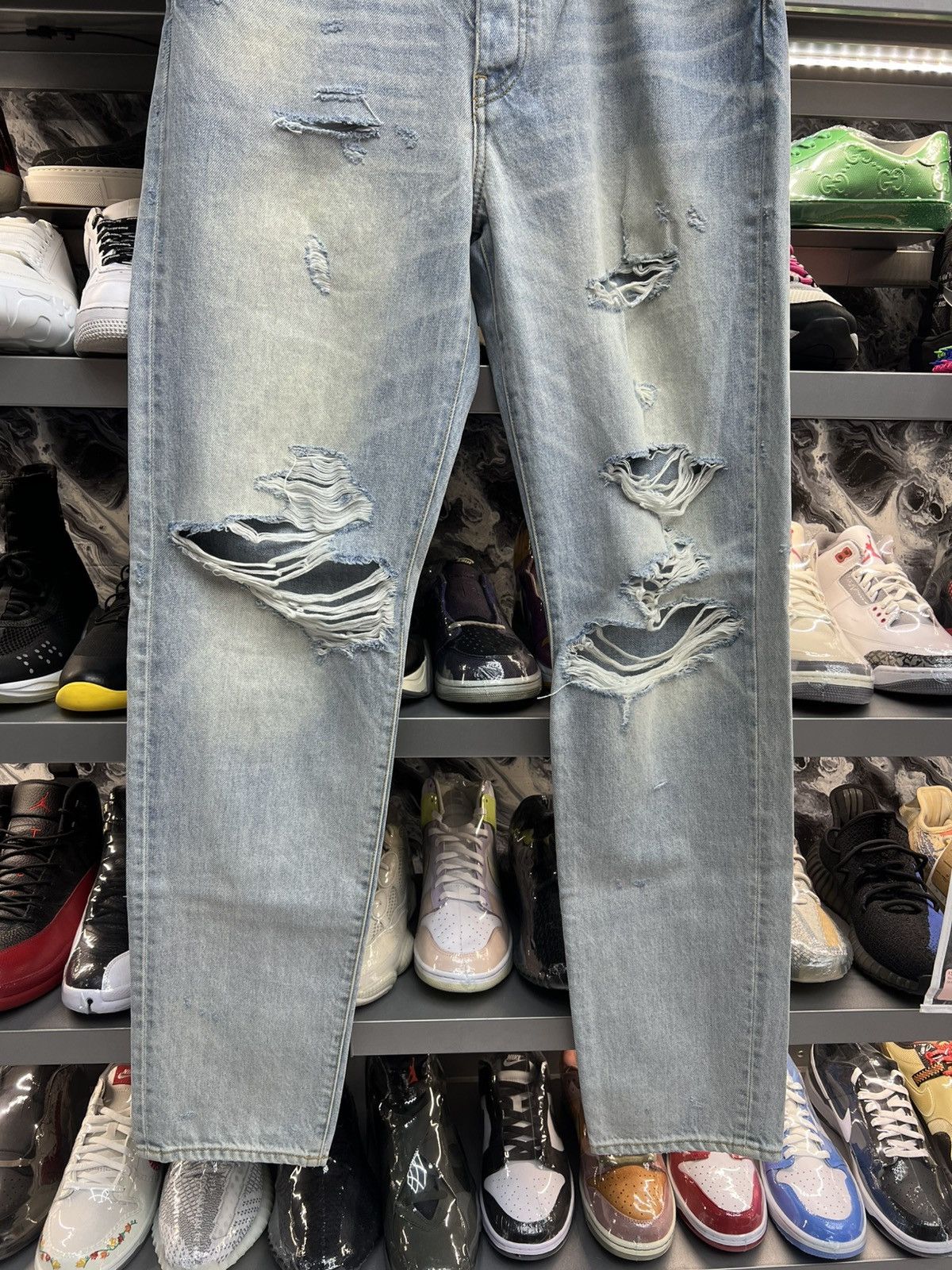 Amiri Amiri Destroyed Slouchy Jeans Size US 31 - 5 Thumbnail