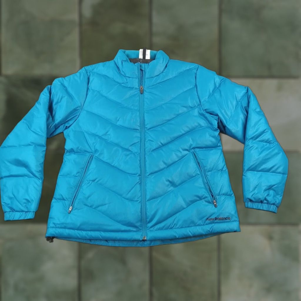 New Balance New Balance Womens Puffer Jacket Large Blue Full Zip Size L / US 10 / IT 46 - 1 Thumbnail
