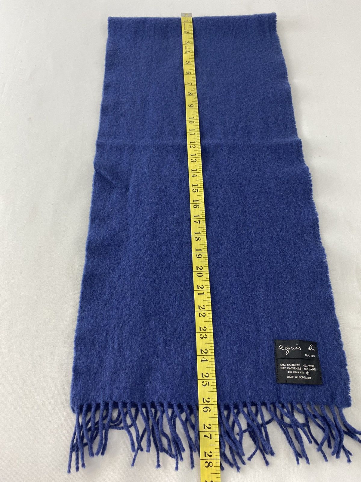 agnes b. Vintage Agnes B Paris Cashmere Plain Scarf Size ONE SIZE - 6 Thumbnail