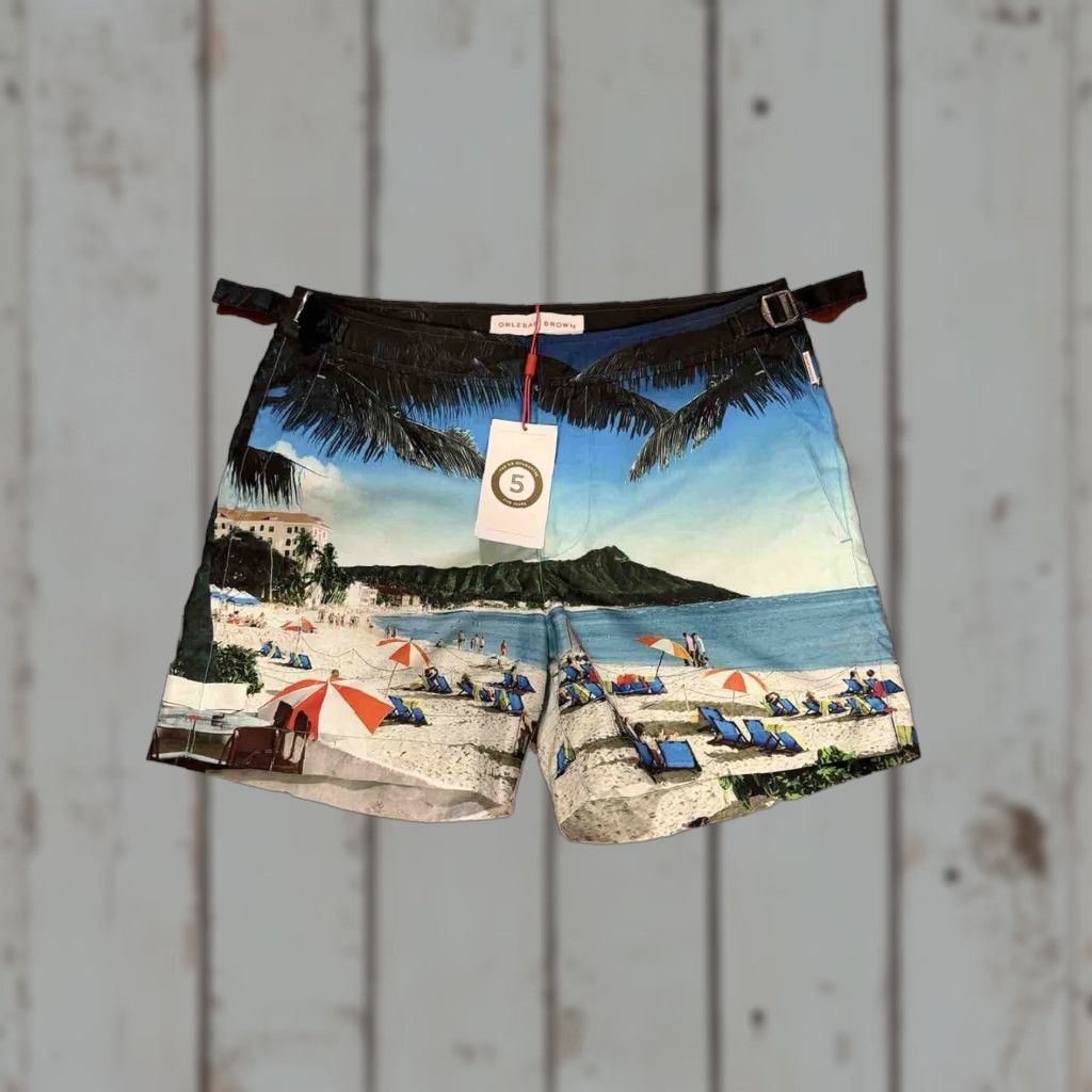 Orlebar Brown Orlebar Brown Swim Shorts Setter Moissan Size 28 Men Multicolor Beach Pool Swim Bottom Back Pocket - Size US 28 / EU 44 - 1 Thumbnail