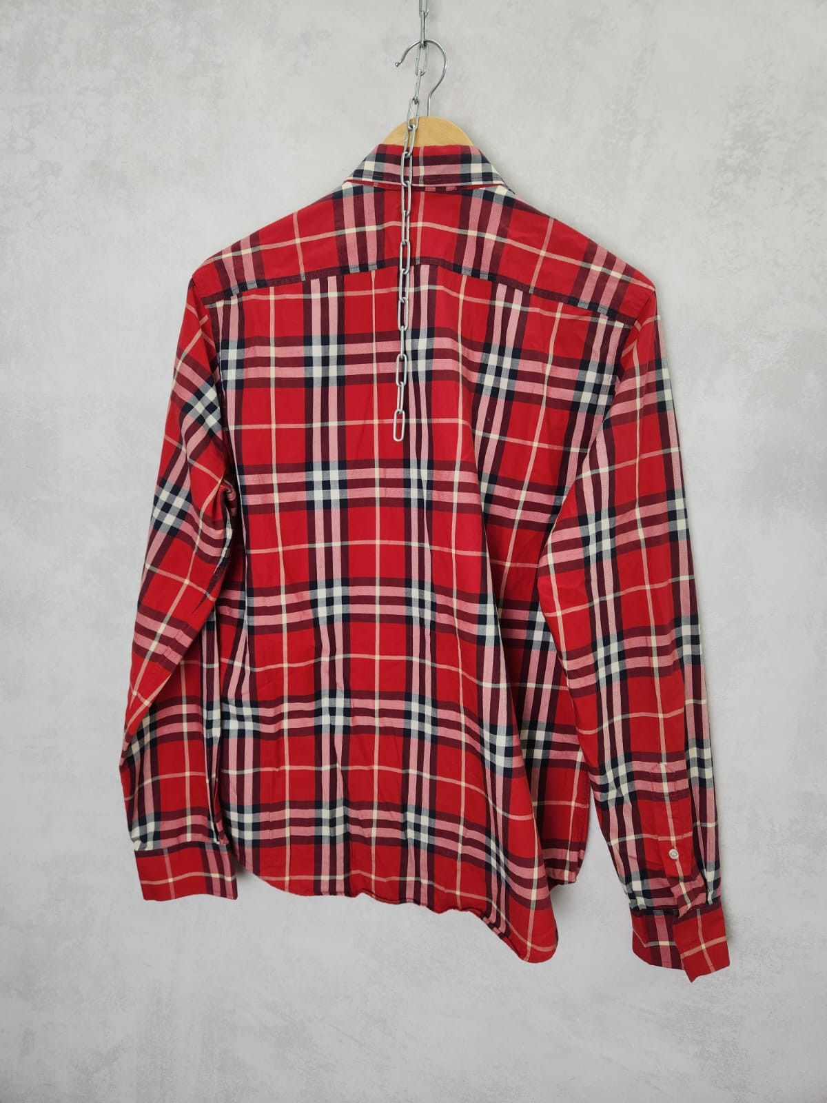 Burberry Burberry Checkered Red Shirt Size US M / EU 48-50 / 2 - 8 Thumbnail