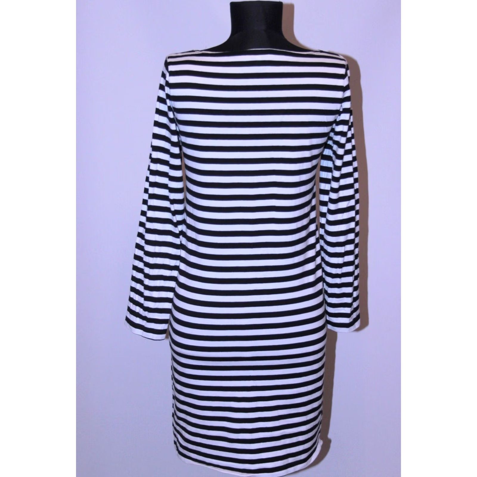 Marimekko Marimekko Dress Womens XS Striped Black White A-Line Knee Length Multicoloured Pattern 90s Event Womens Size XS / US 0-2 / IT 36-38 - 3 Thumbnail