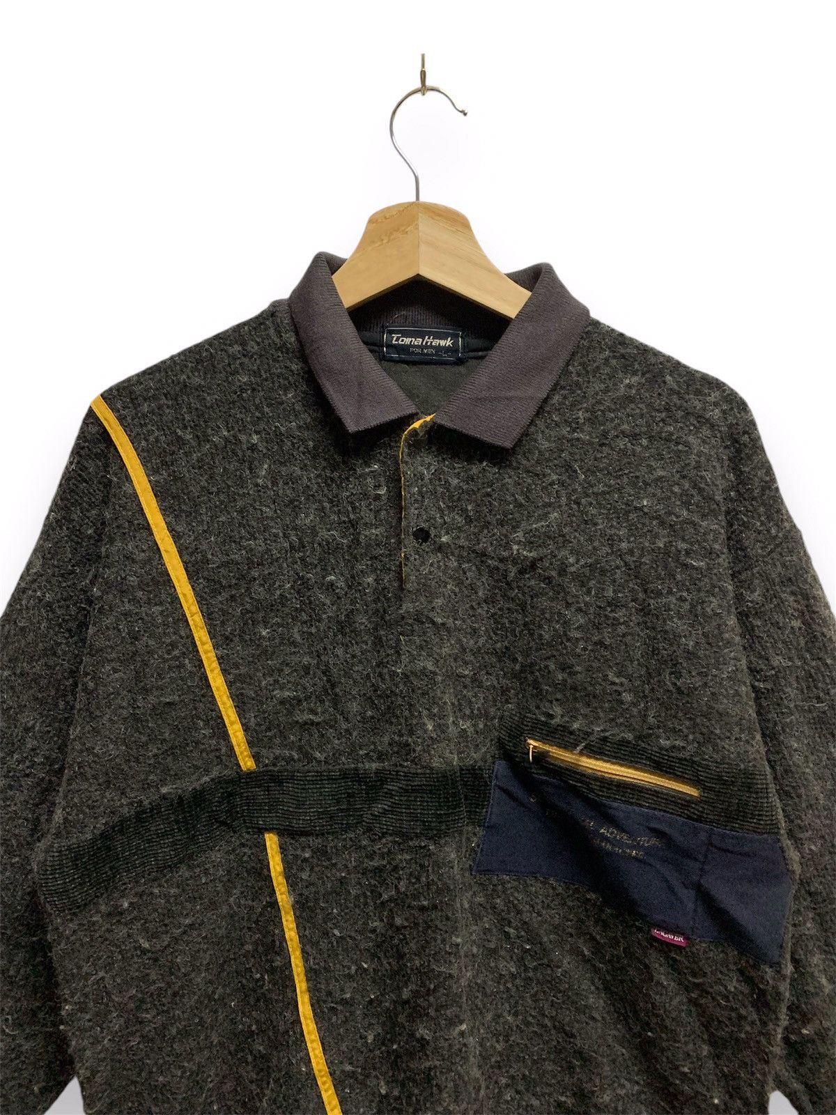 Japanese Brand TOMAHAWK Sweatshirts Fur Collar Button Up Size US M / EU 48-50 / 2 - 2 Thumbnail