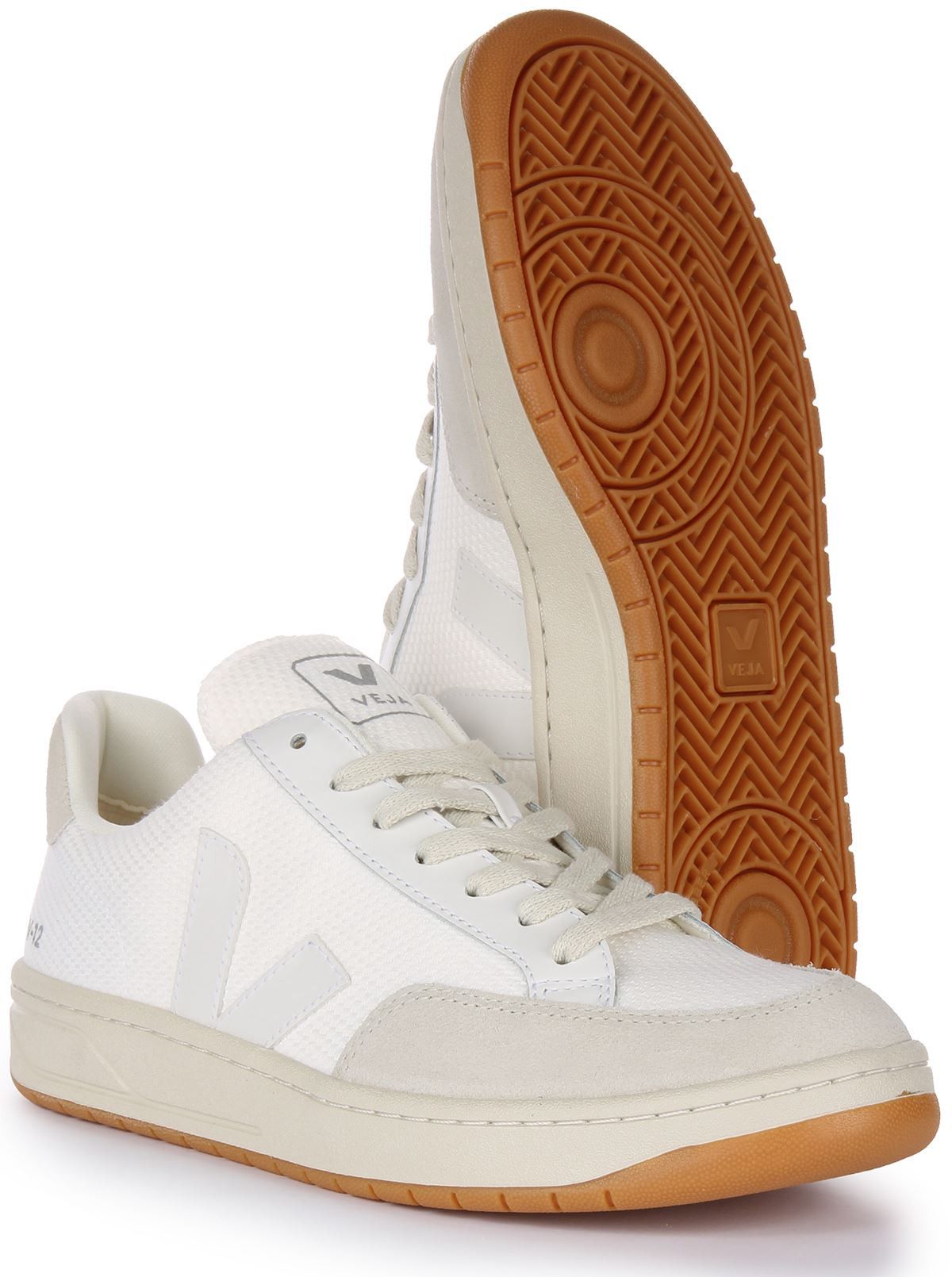 Veja o1s22i1n0924 Leather V-12 Sneakers in White Size US 7 / IT 37 - 4 Thumbnail