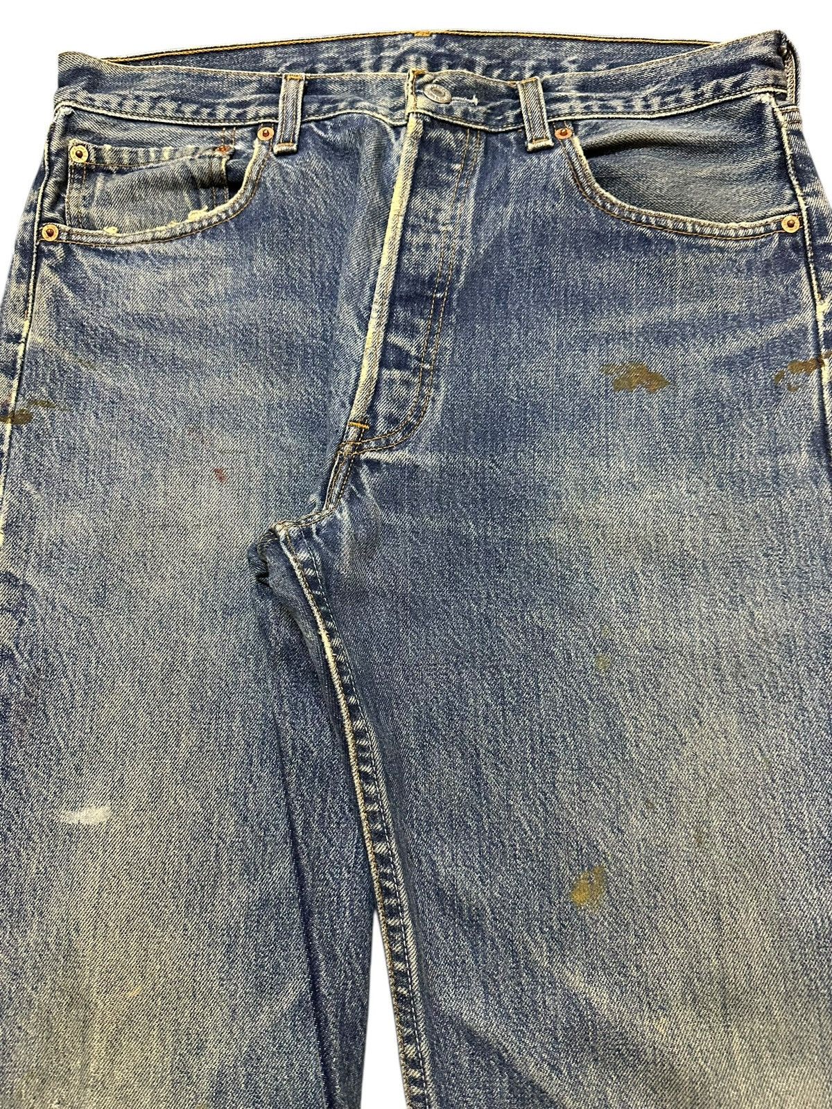 Levi's Vintage 90s Levis 501 Faded Wash Distress Style Loose Jeans Size US 32 / EU 48 - 4 Thumbnail