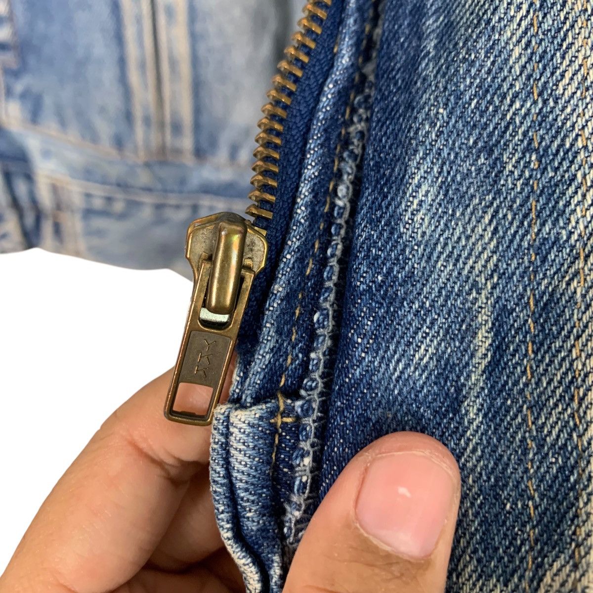 Japan Rags Vintage 90's GRANCISCO Washed Blue Denim Jacket #2733-C123 Size US L / EU 52-54 / 3 - 15 Thumbnail